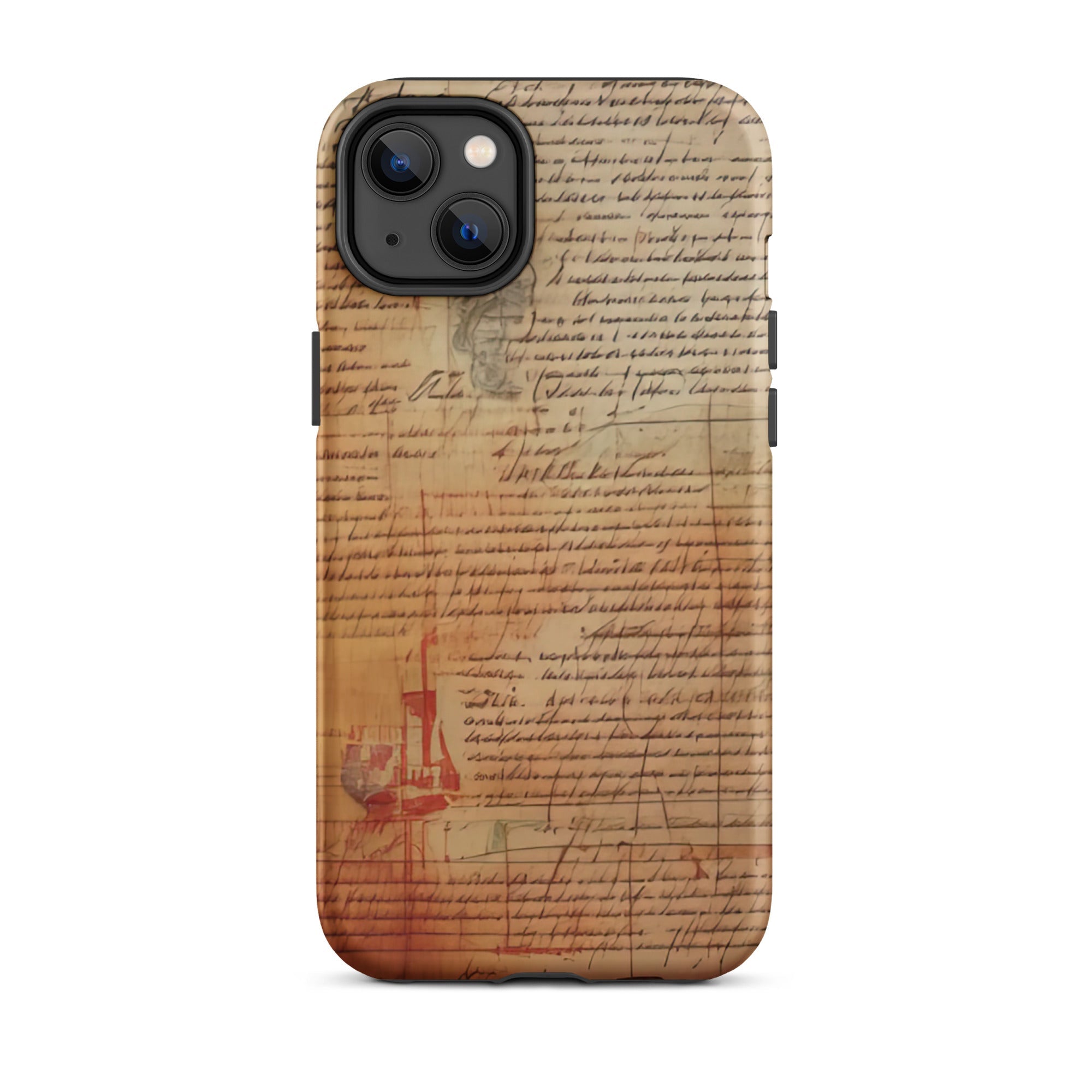 Carcasa Resistente para iPhone - Pergamino de Manuscrito Antiguo - CeluMovil