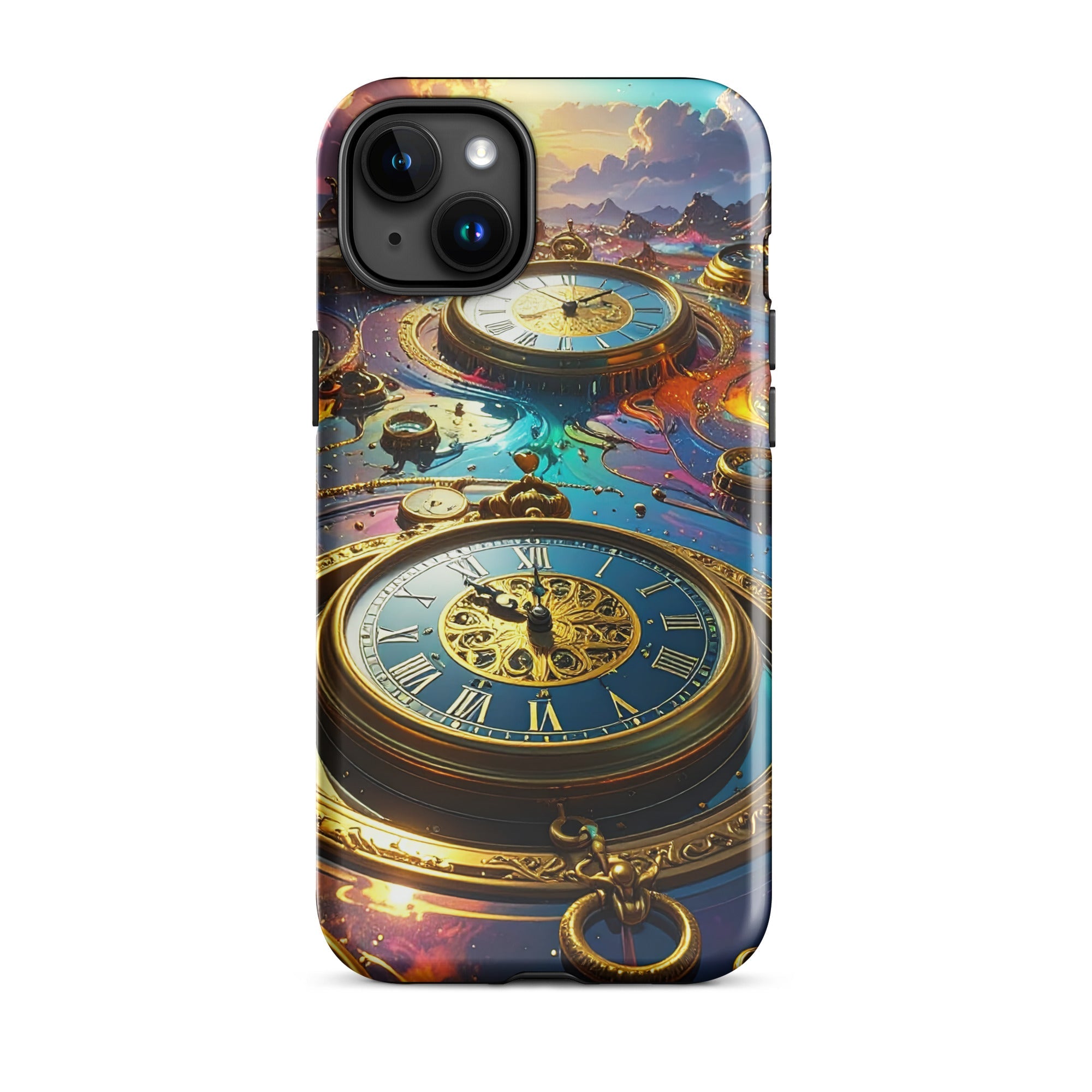 Carcasa Resistente para iPhone - Reino del Reloj Atemporal - CeluMovil