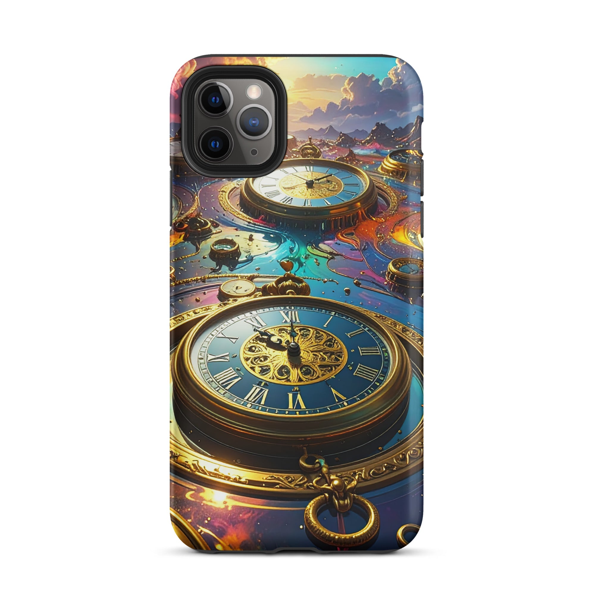 Carcasa Resistente para iPhone - Reino del Reloj Atemporal - CeluMovil