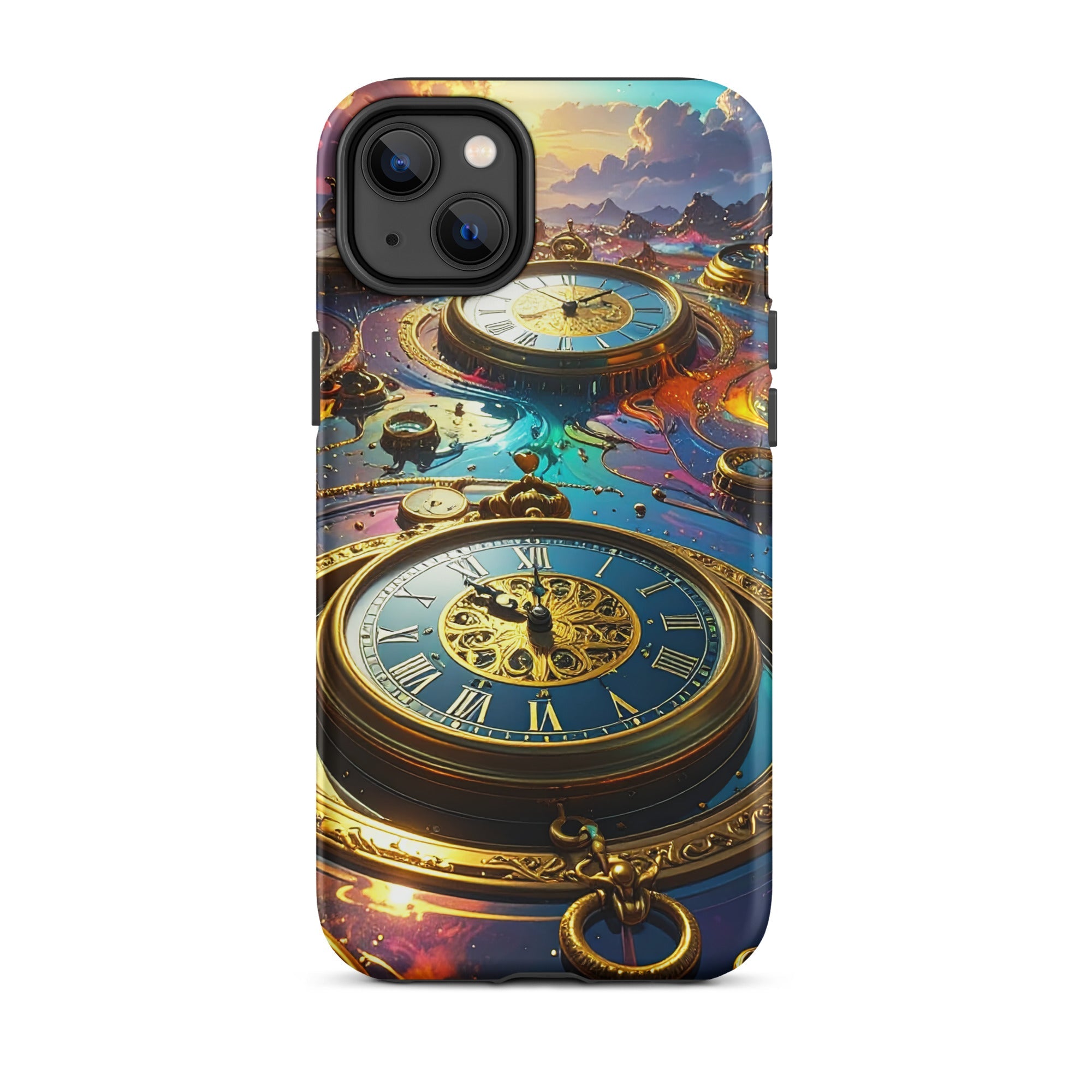 Carcasa Resistente para iPhone - Reino del Reloj Atemporal - CeluMovil