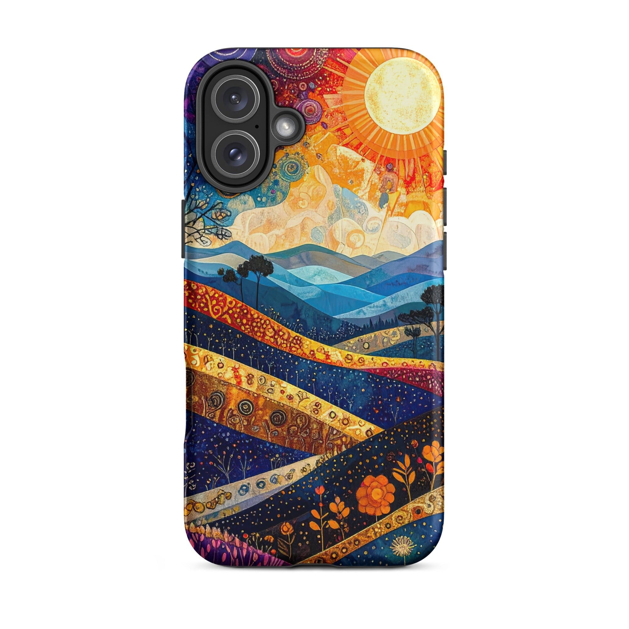 Carcasa Resistente para iPhone - Resplandor Radiante de Montaña - CeluMovil