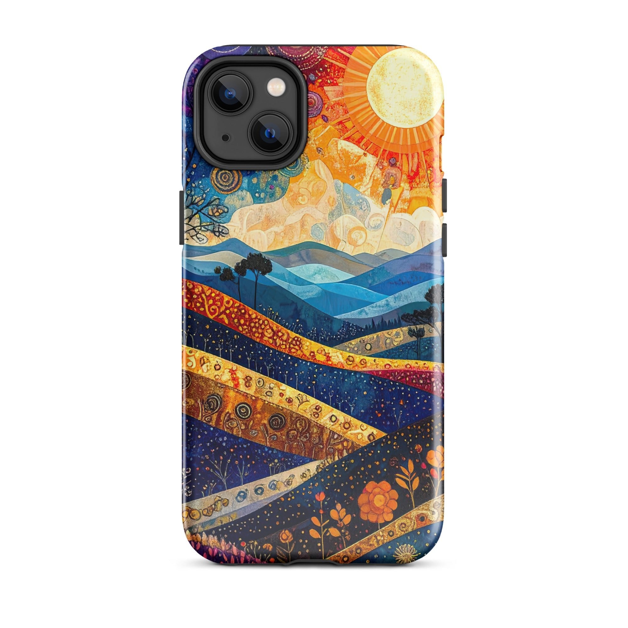 Carcasa Resistente para iPhone - Resplandor Radiante de Montaña - CeluMovil