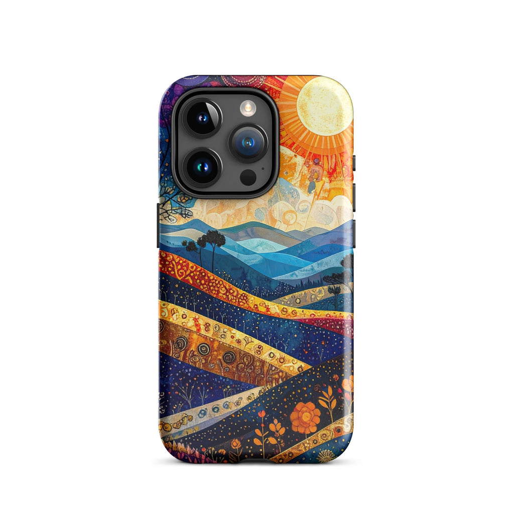 Carcasa Resistente para iPhone - Resplandor Radiante de Montaña - CeluMovil
