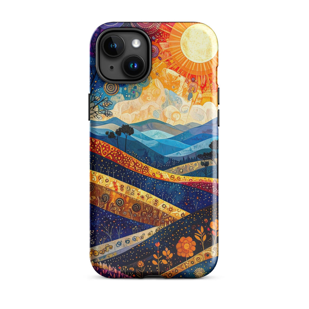 Carcasa Resistente para iPhone - Resplandor Radiante de Montaña - CeluMovil
