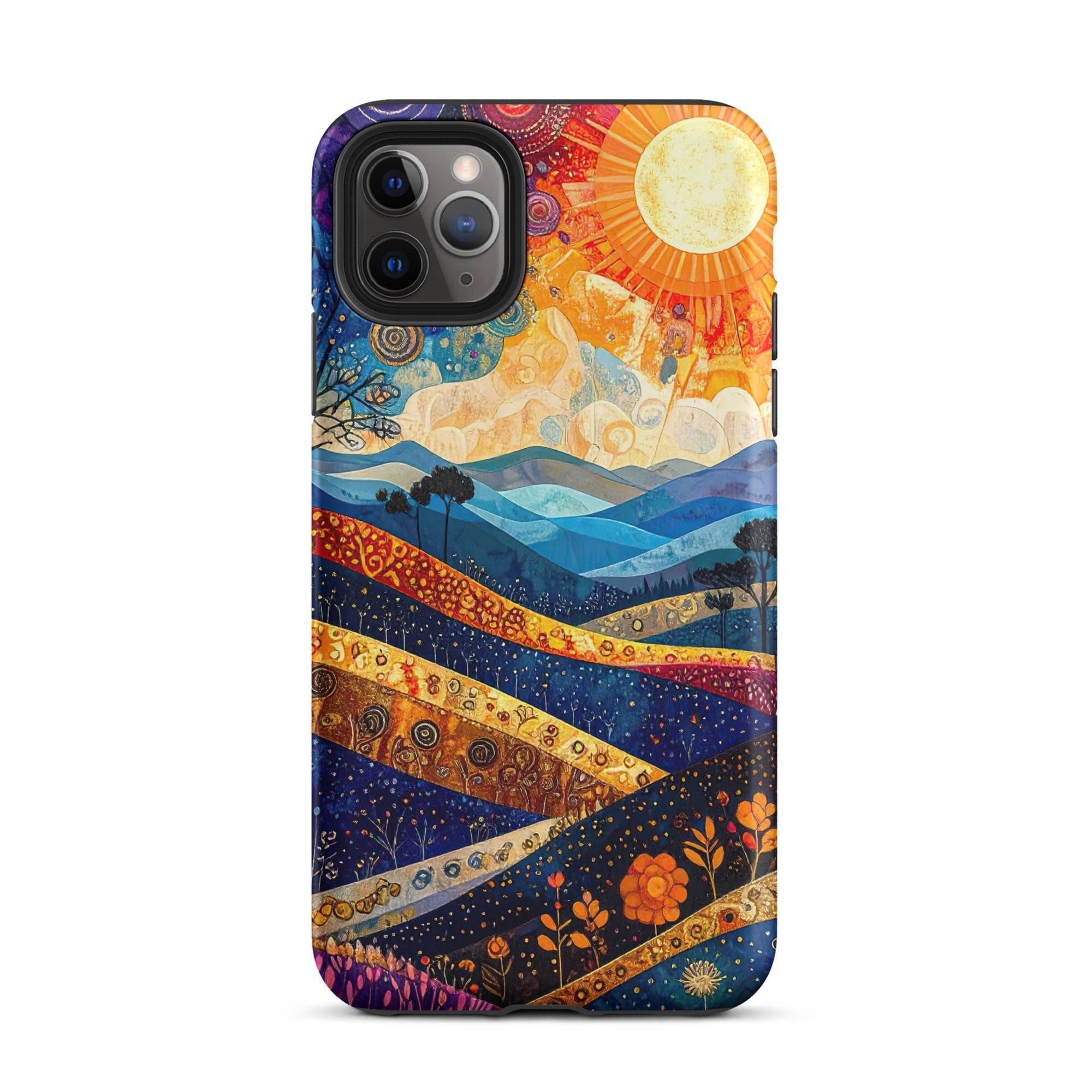 Carcasa Resistente para iPhone - Resplandor Radiante de Montaña - CeluMovil