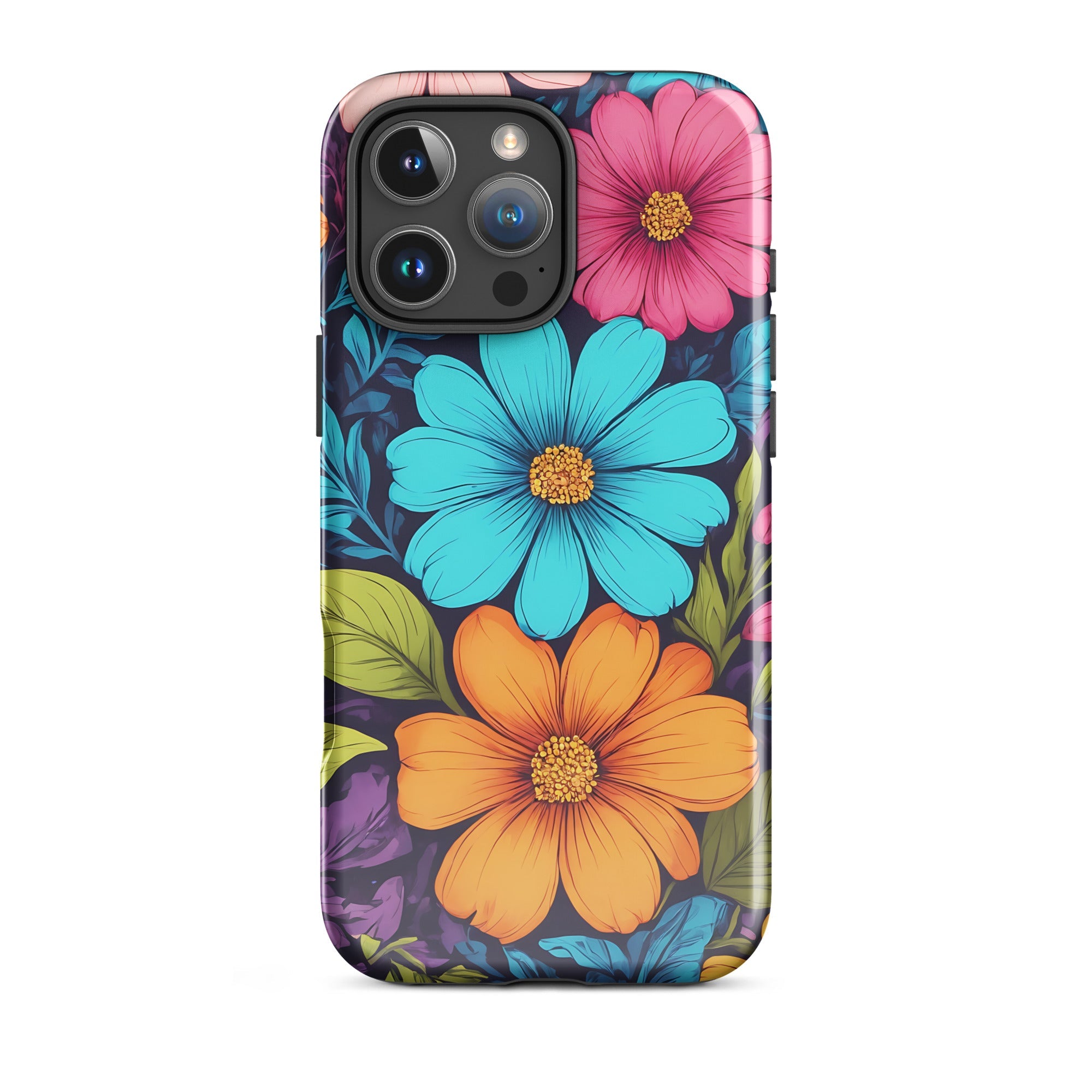 Carcasa resistente para iPhone - Vibrante diseño botánico - CeluMovil