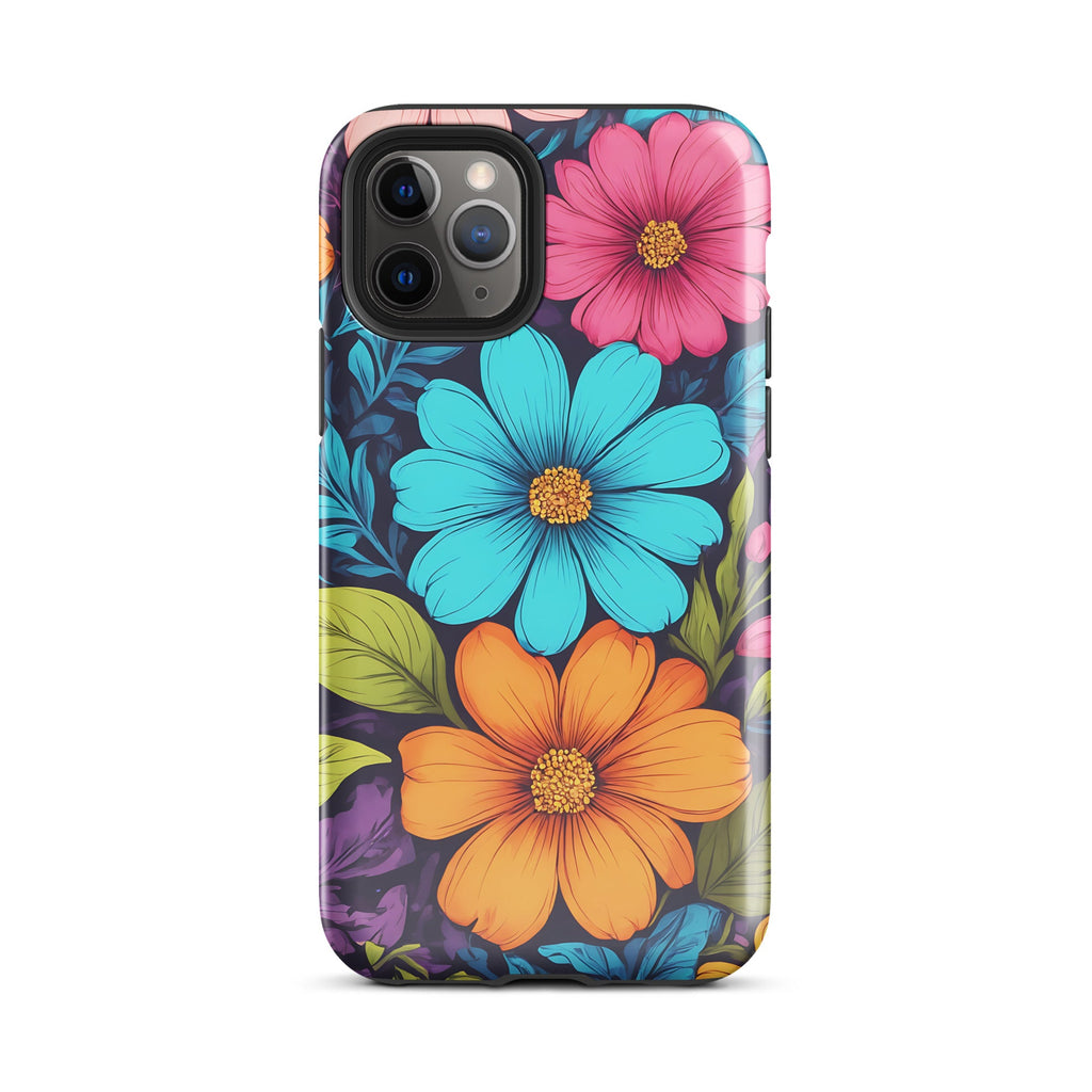 Carcasa resistente para iPhone - Vibrante diseño botánico - CeluMovil