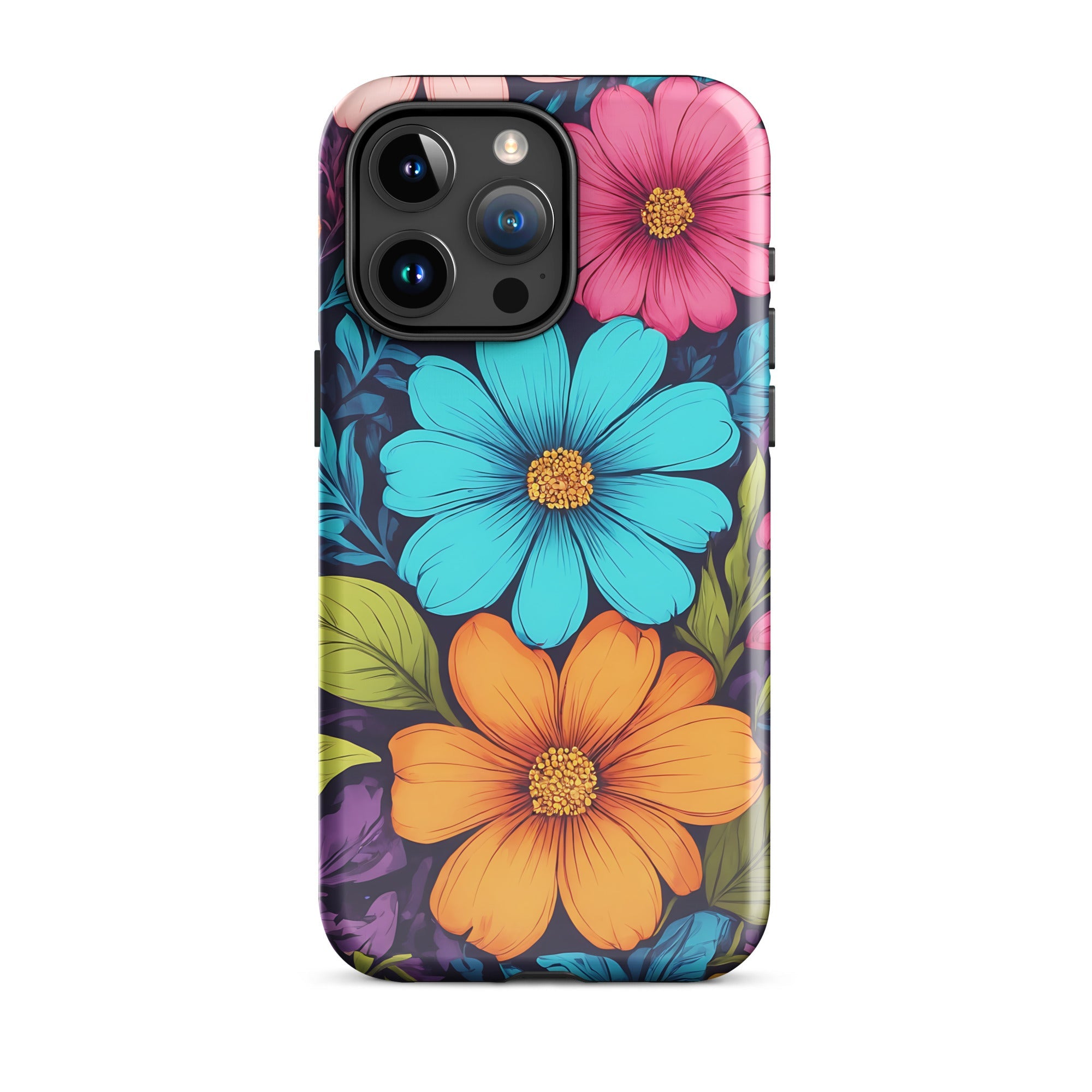 Carcasa resistente para iPhone - Vibrante diseño botánico - CeluMovil