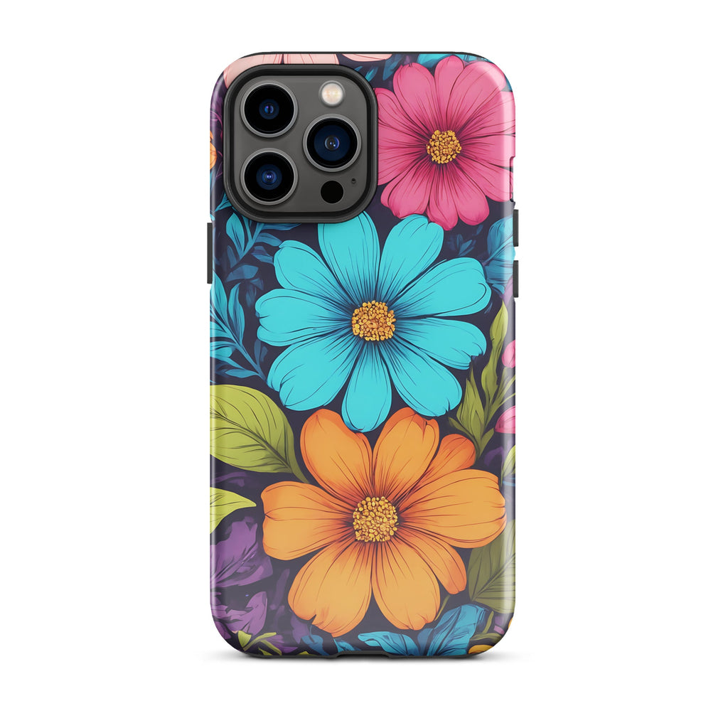 Carcasa resistente para iPhone - Vibrante diseño botánico - CeluMovil