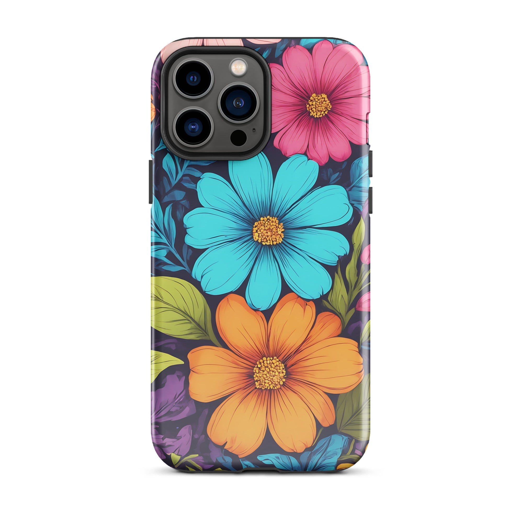 Carcasa resistente para iPhone - Vibrante diseño botánico - CeluMovil