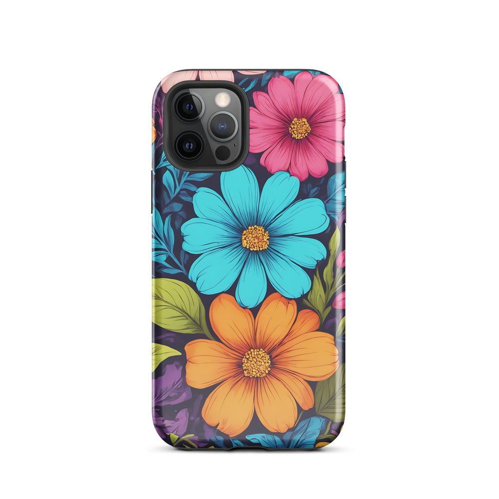 Carcasa resistente para iPhone - Vibrante diseño botánico - CeluMovil