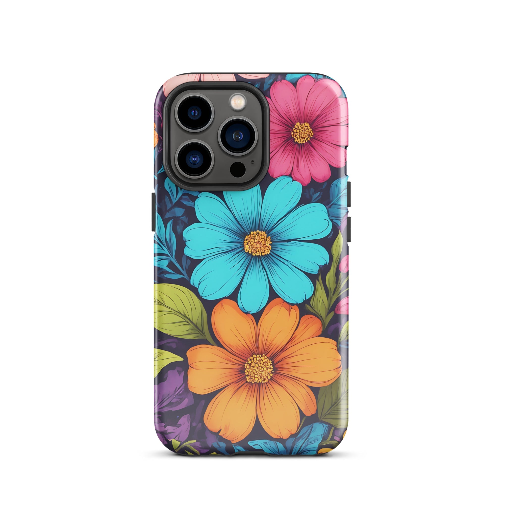 Carcasa resistente para iPhone - Vibrante diseño botánico - CeluMovil