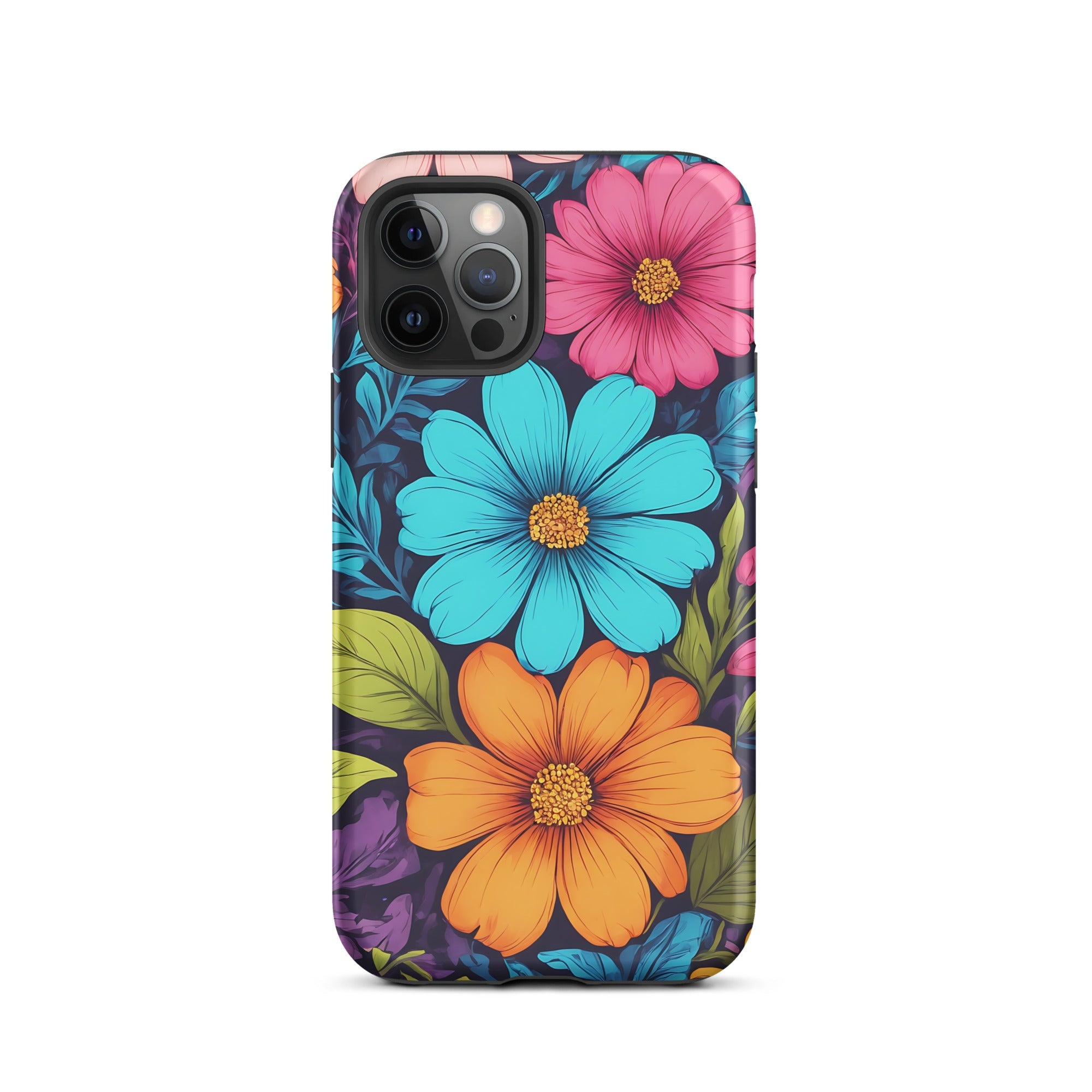 Carcasa resistente para iPhone - Vibrante diseño botánico - CeluMovil