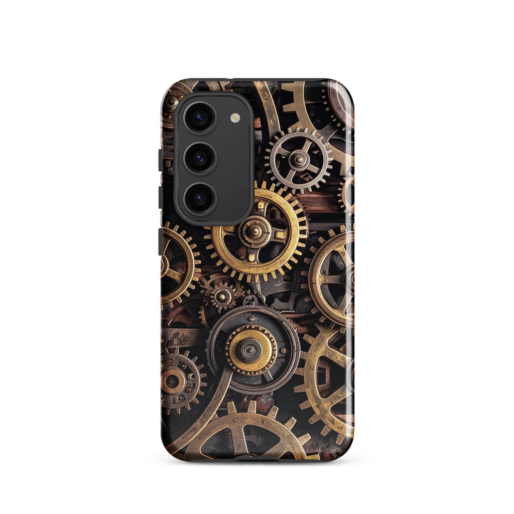 Carcasa resistente para Samsung – Engranajes steampunk de latón - CeluMovil