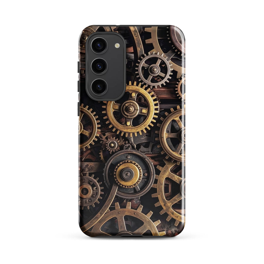 Carcasa resistente para Samsung – Engranajes steampunk de latón - CeluMovil