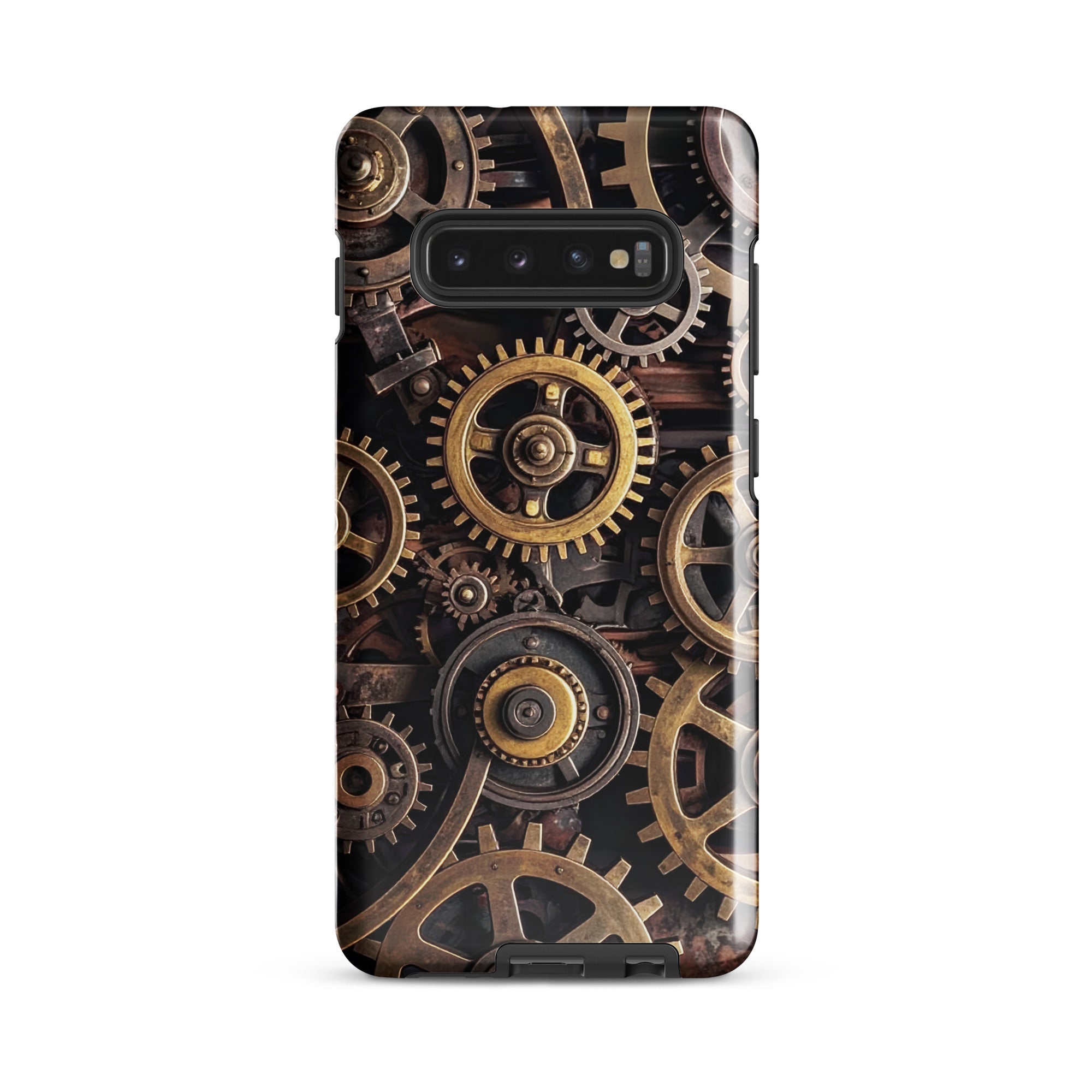 Carcasa resistente para Samsung – Engranajes steampunk de latón - CeluMovil