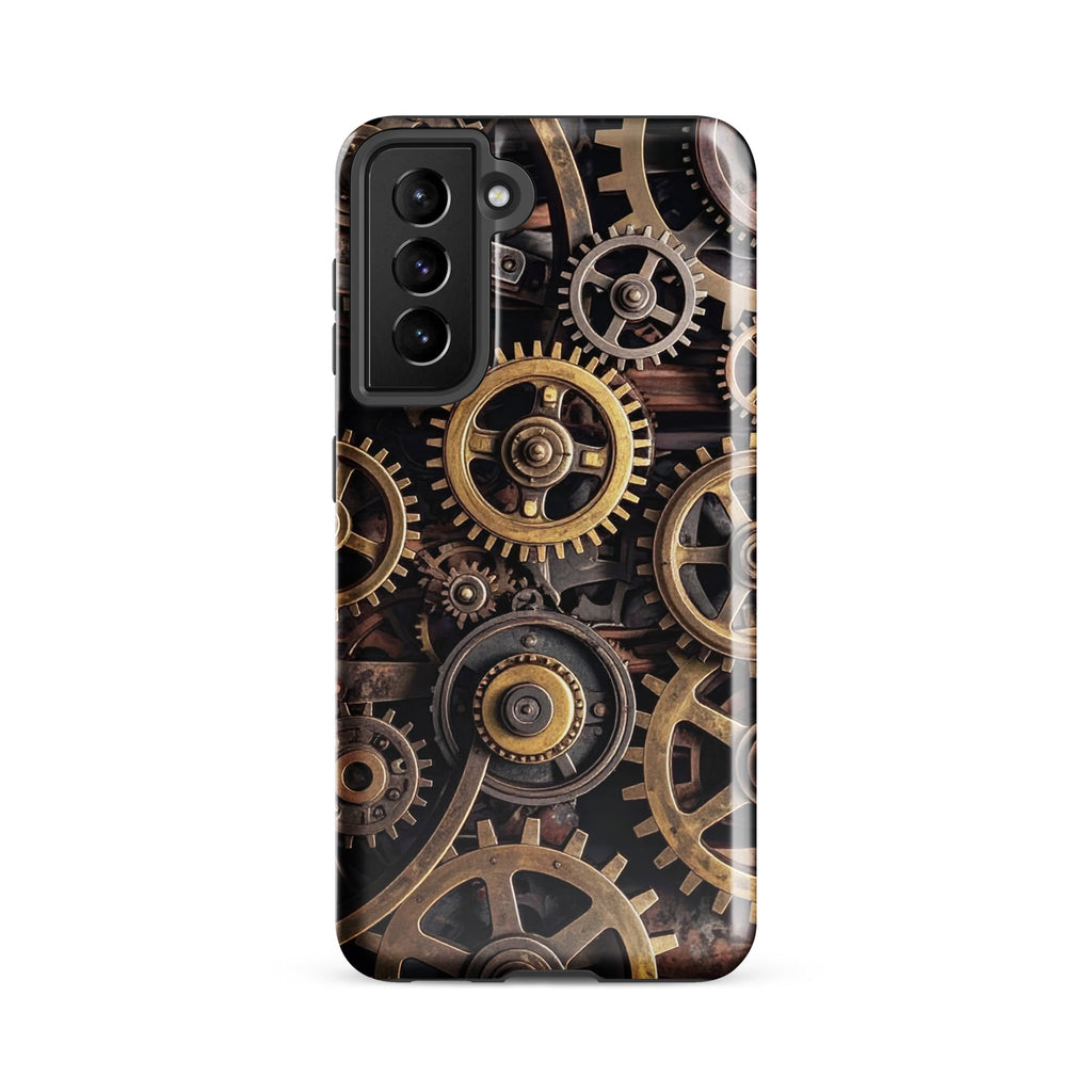 Carcasa resistente para Samsung – Engranajes steampunk de latón - CeluMovil