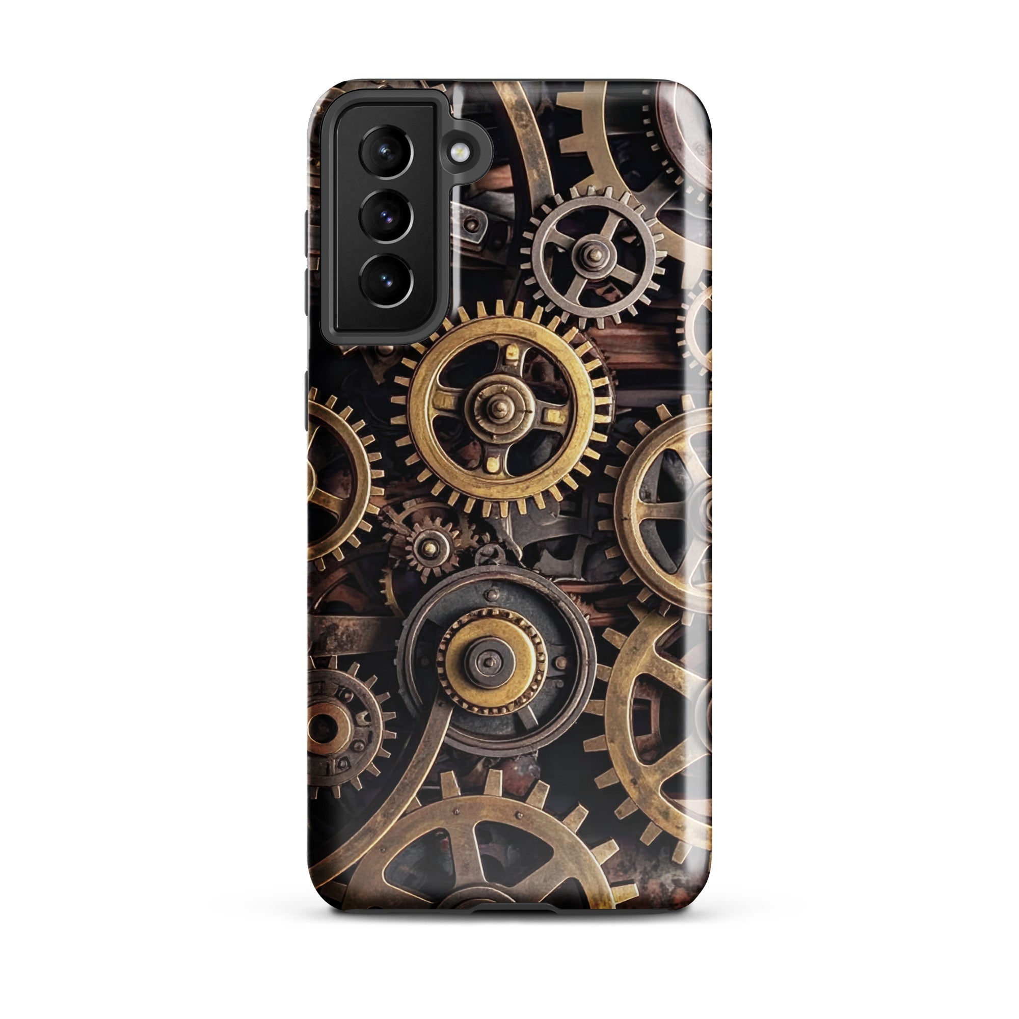 Carcasa resistente para Samsung – Engranajes steampunk de latón - CeluMovil