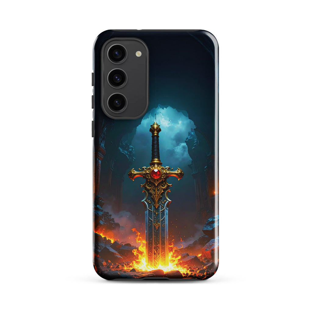 Carcasa Resistente para Samsung - Espada Flamígera Mística - CeluMovil