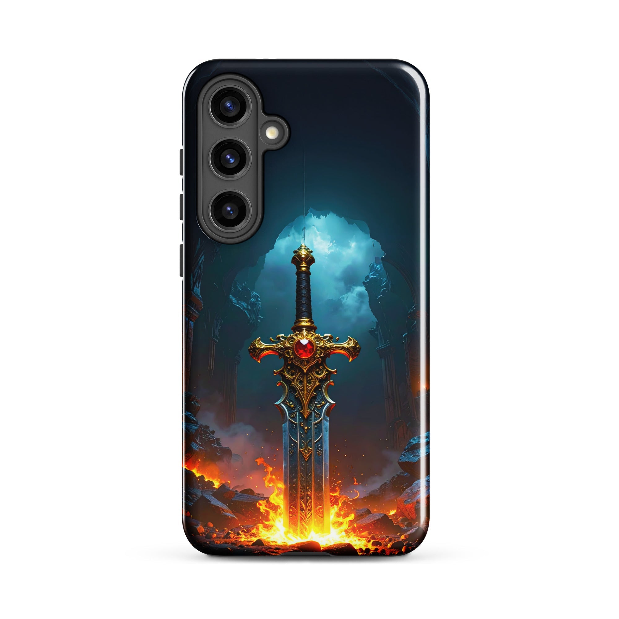 Carcasa Resistente para Samsung - Espada Flamígera Mística - CeluMovil