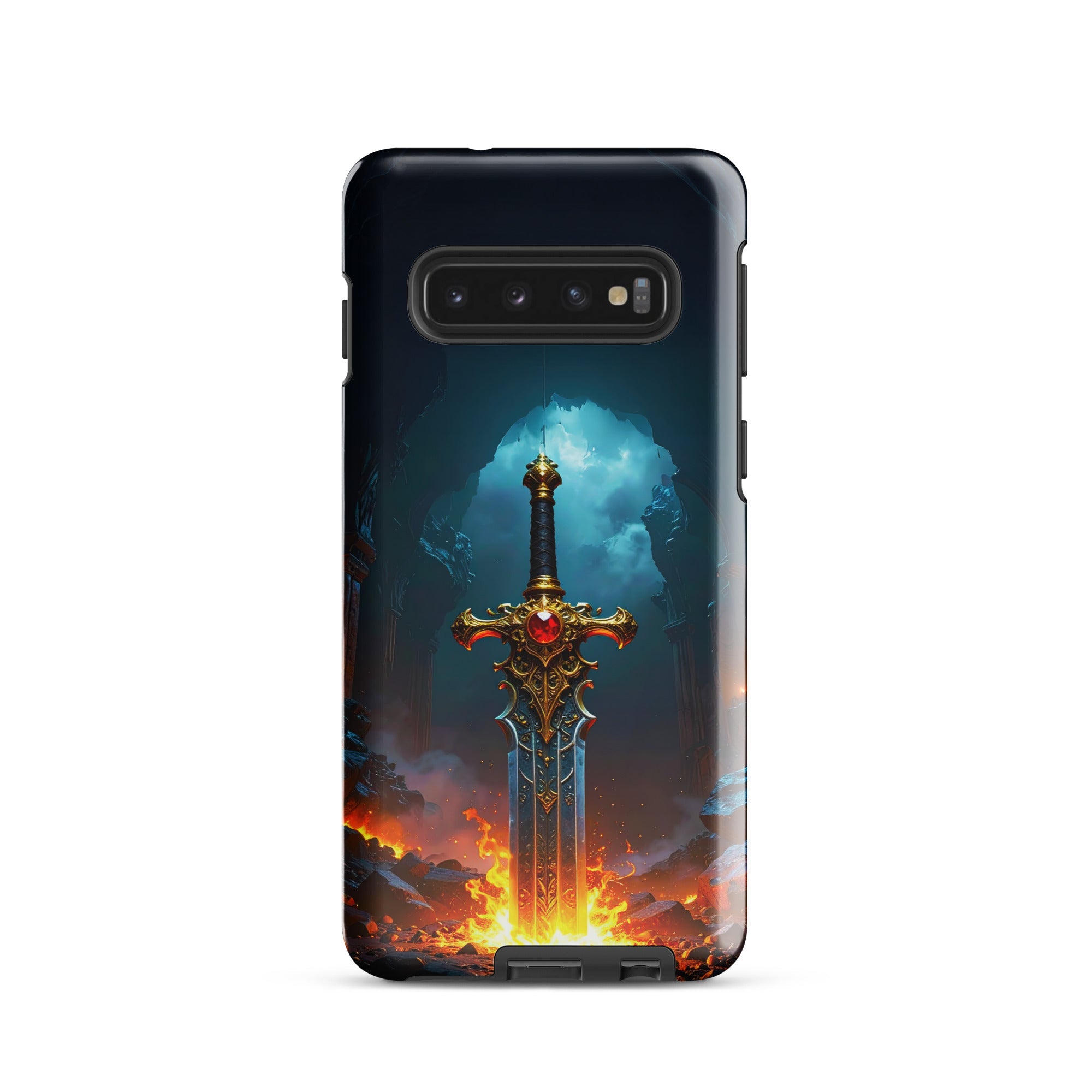 Carcasa Resistente para Samsung - Espada Flamígera Mística - CeluMovil