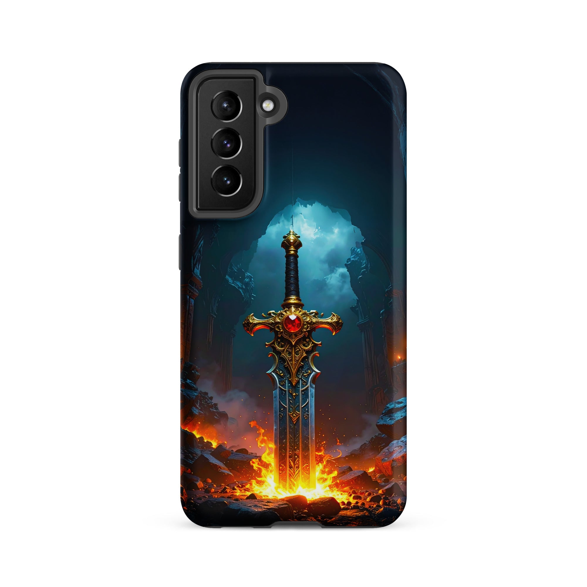 Carcasa Resistente para Samsung - Espada Flamígera Mística - CeluMovil