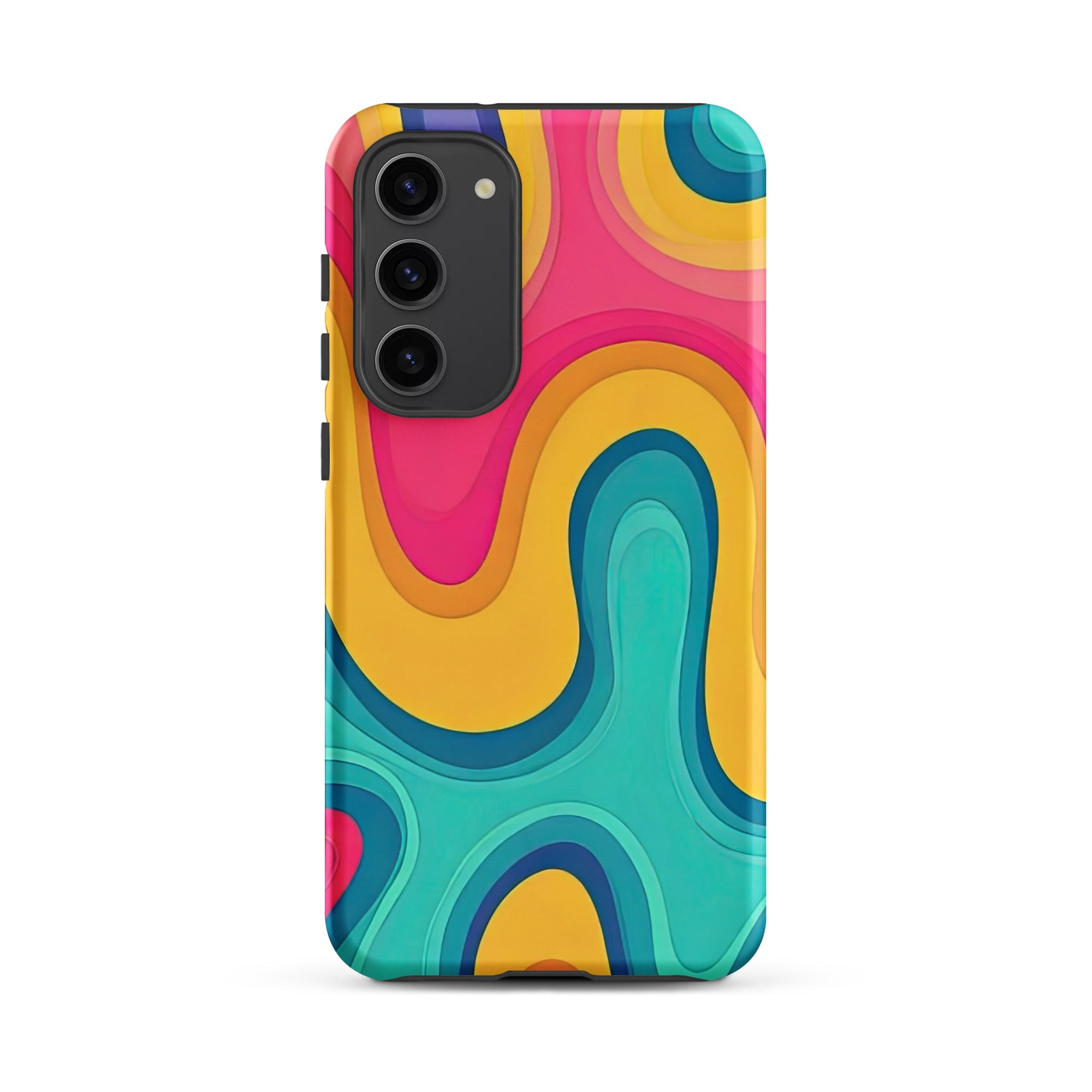 Carcasa Resistente para Samsung - Flujo de Ondas Vibrante - CeluMovil