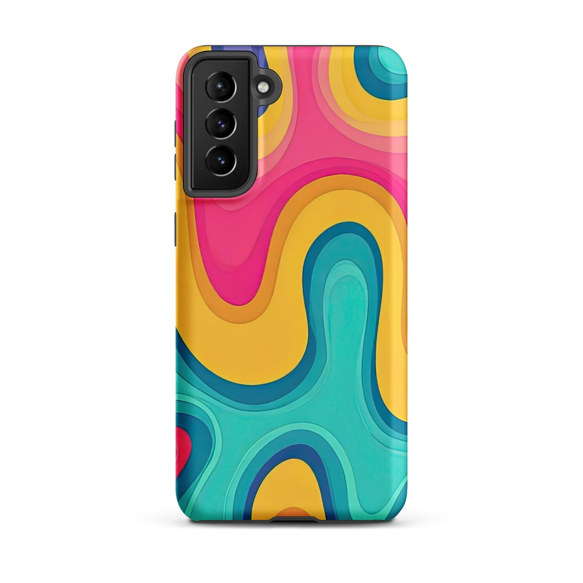 Carcasa Resistente para Samsung - Flujo de Ondas Vibrante - CeluMovil