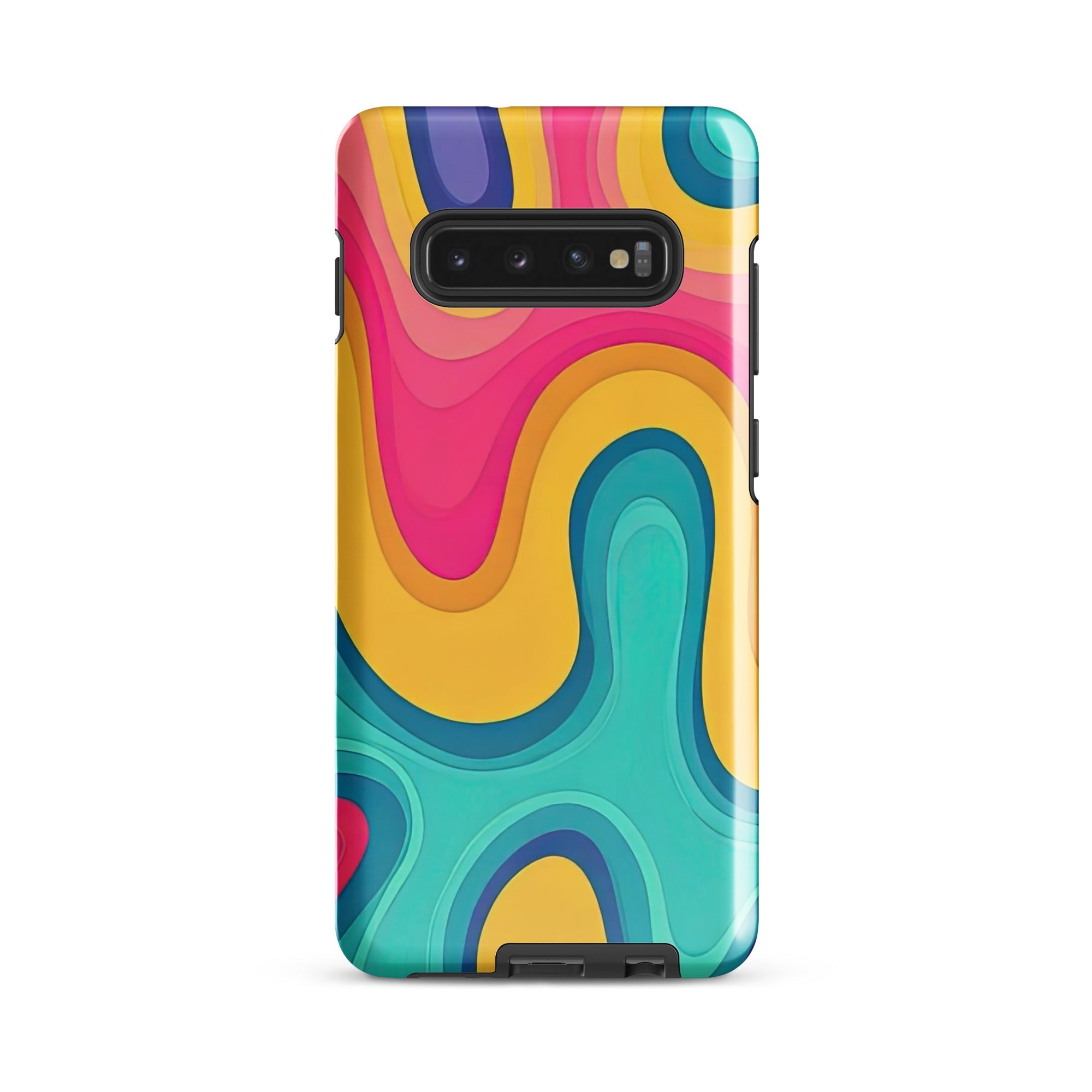 Carcasa Resistente para Samsung - Flujo de Ondas Vibrante - CeluMovil