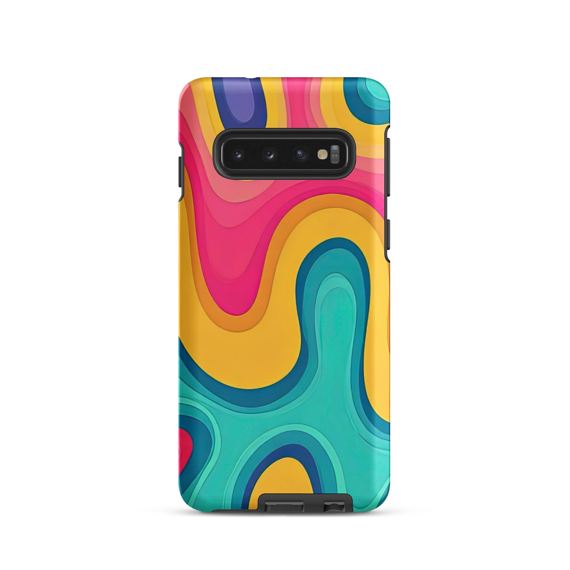 Carcasa Resistente para Samsung - Flujo de Ondas Vibrante - CeluMovil