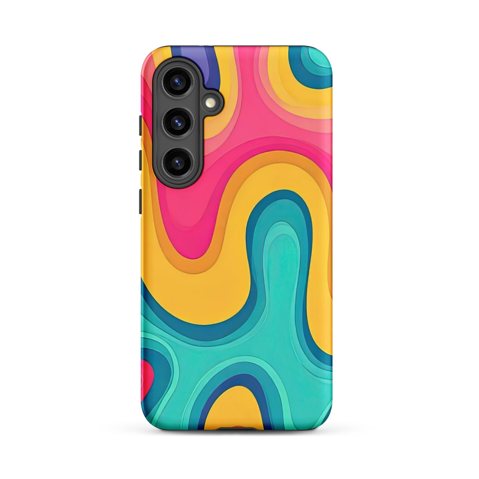 Carcasa Resistente para Samsung - Flujo de Ondas Vibrante - CeluMovil