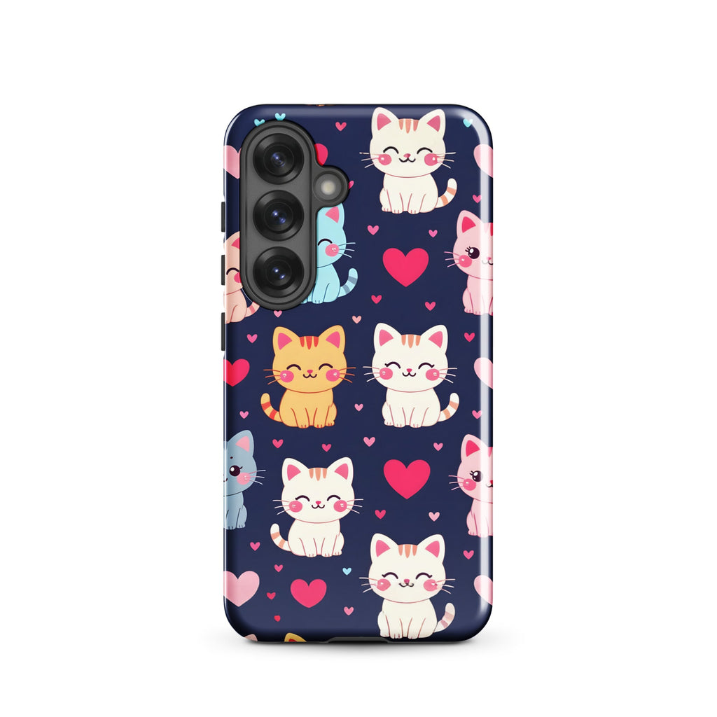 Carcasa resistente para Samsung - gatitos kawaii pastel, adorable gato de dibujos animados - CeluMovil