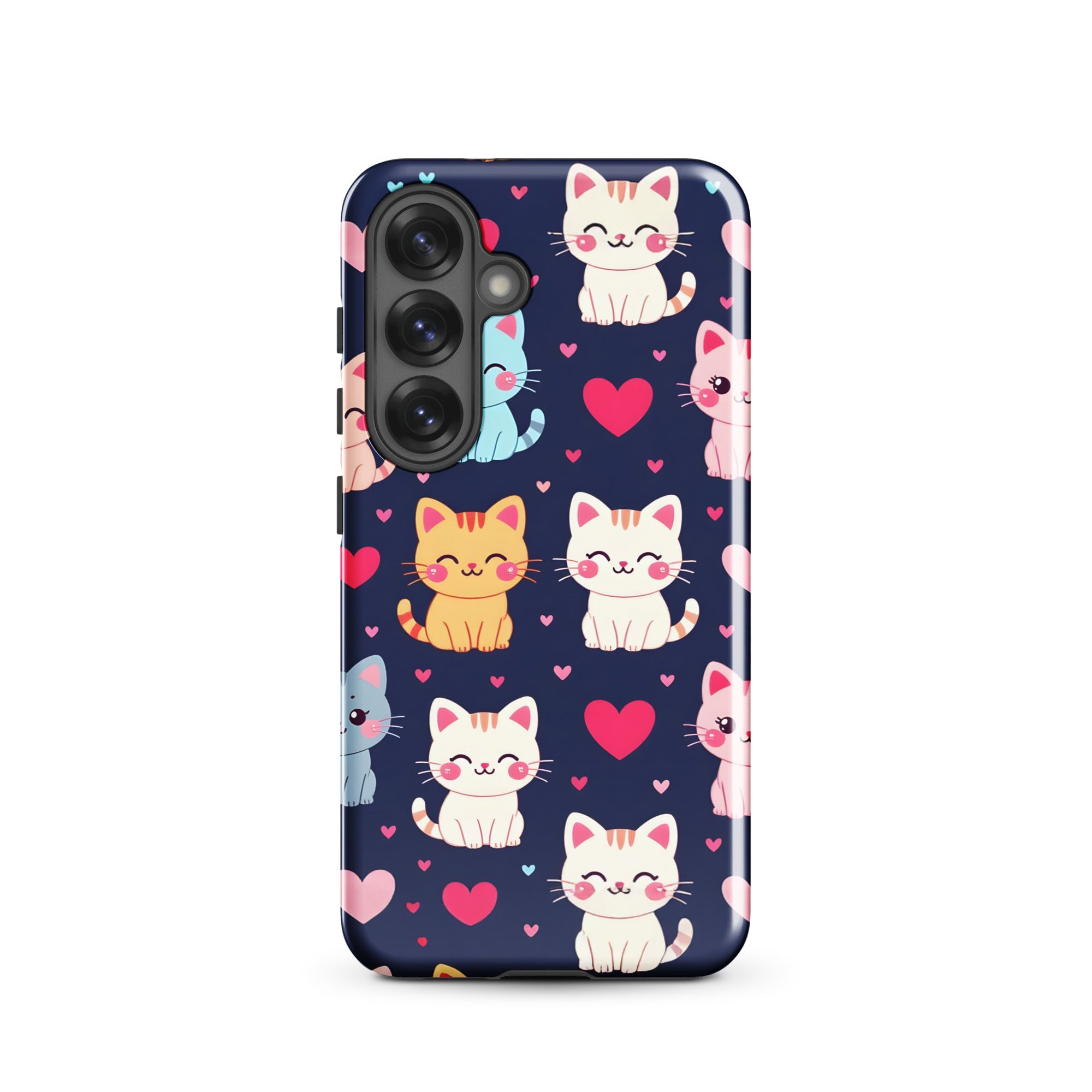 Carcasa resistente para Samsung - gatitos kawaii pastel, adorable gato de dibujos animados - CeluMovil