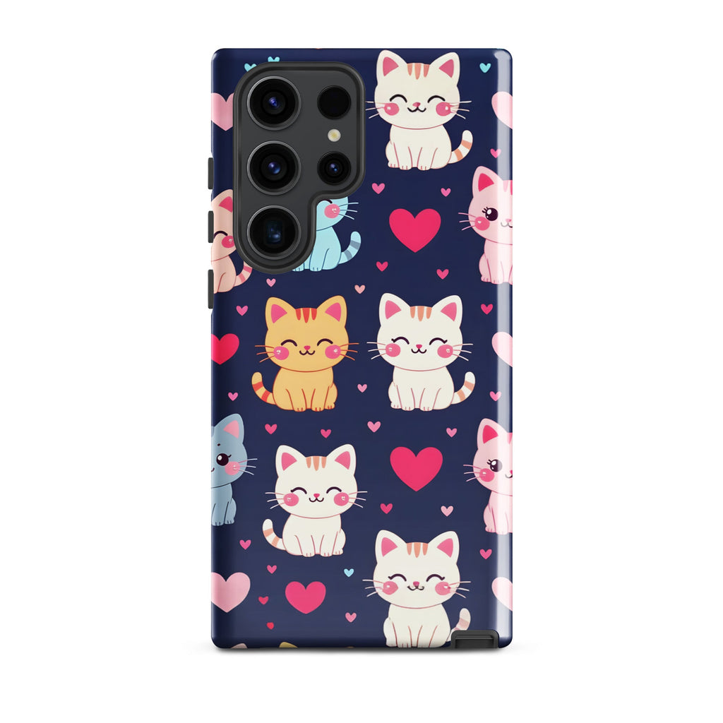 Carcasa resistente para Samsung - gatitos kawaii pastel, adorable gato de dibujos animados - CeluMovil