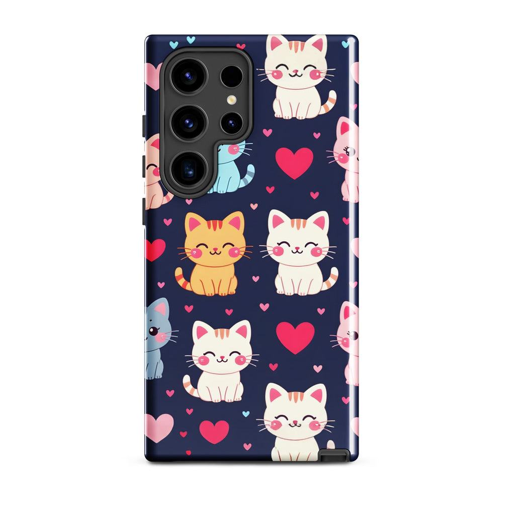 Carcasa resistente para Samsung - gatitos kawaii pastel, adorable gato de dibujos animados - CeluMovil