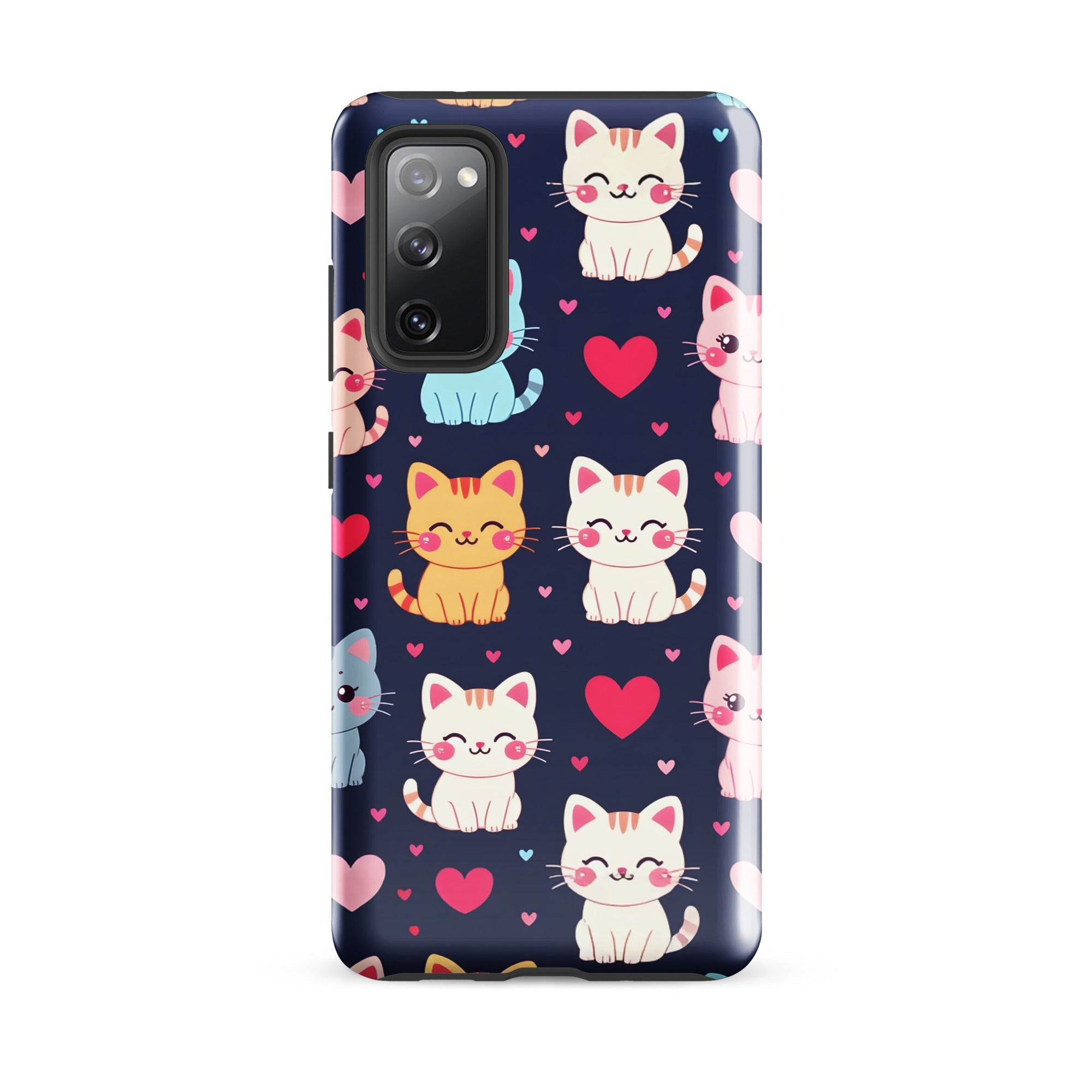 Carcasa resistente para Samsung - gatitos kawaii pastel, adorable gato de dibujos animados - CeluMovil