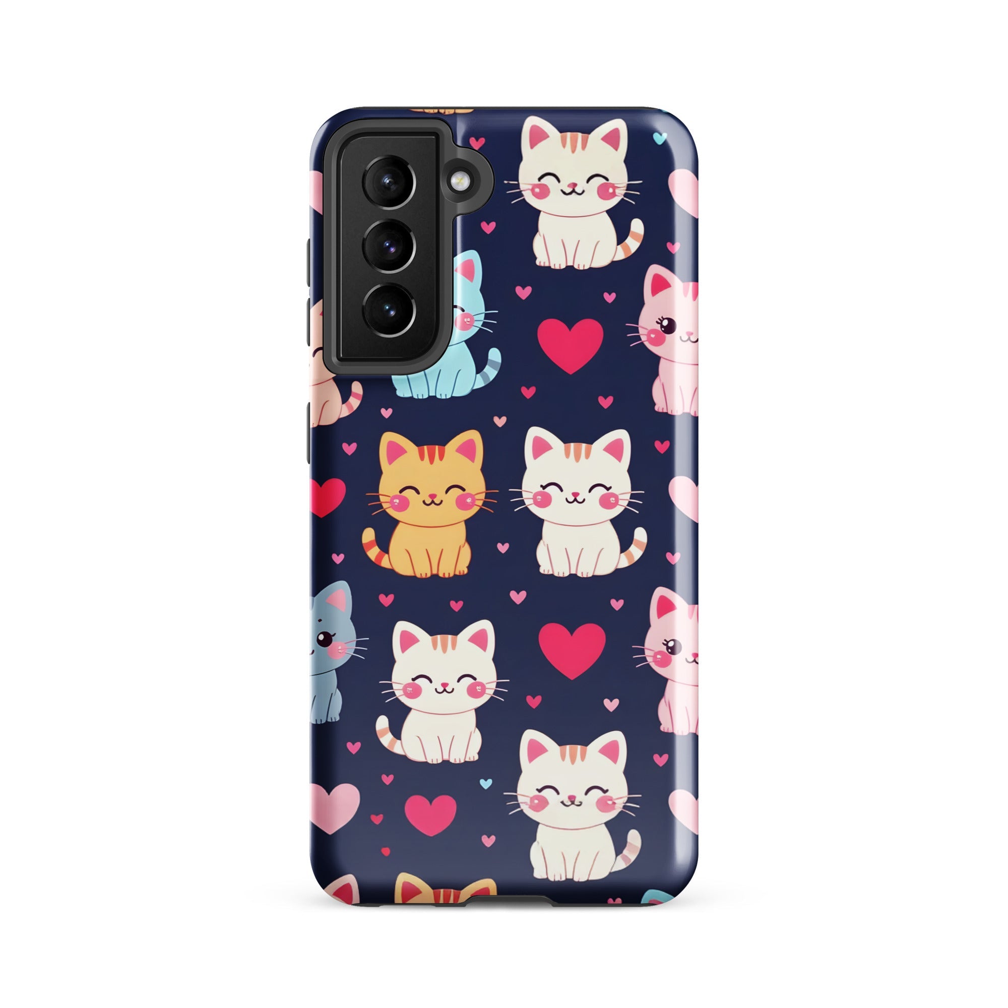 Carcasa resistente para Samsung - gatitos kawaii pastel, adorable gato de dibujos animados - CeluMovil