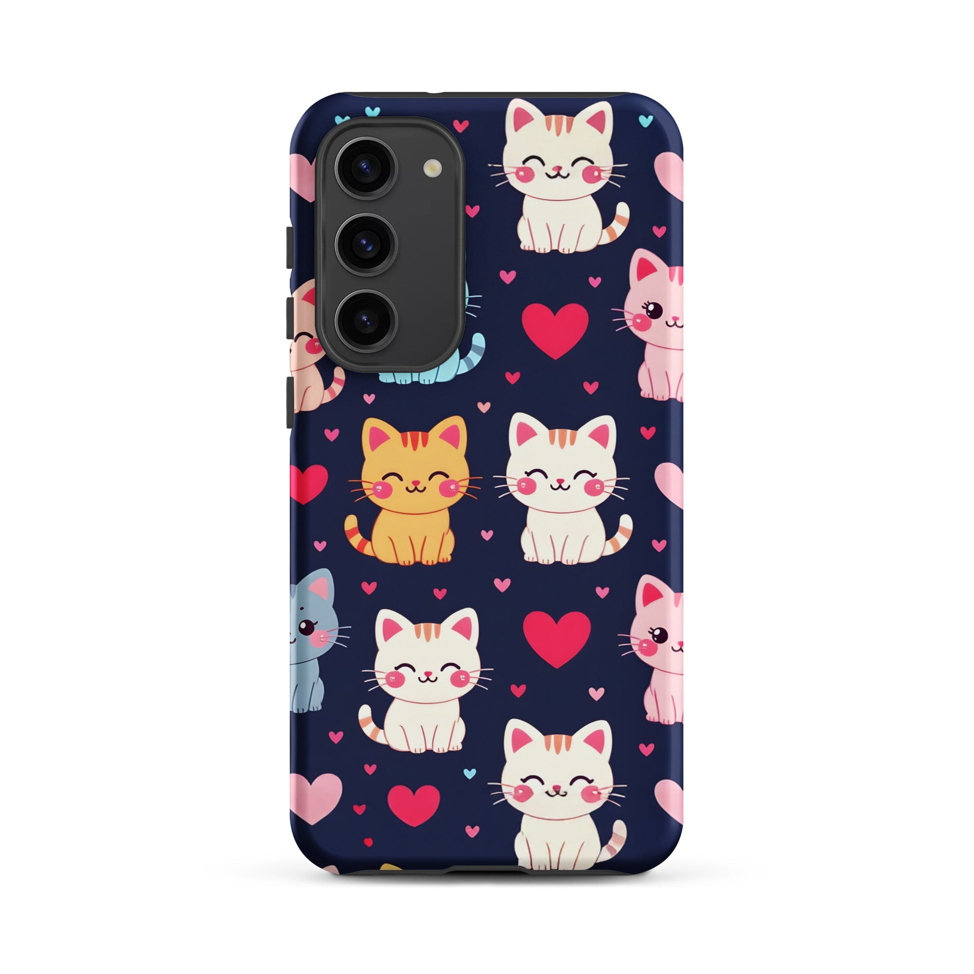 Carcasa resistente para Samsung - gatitos kawaii pastel, adorable gato de dibujos animados - CeluMovil