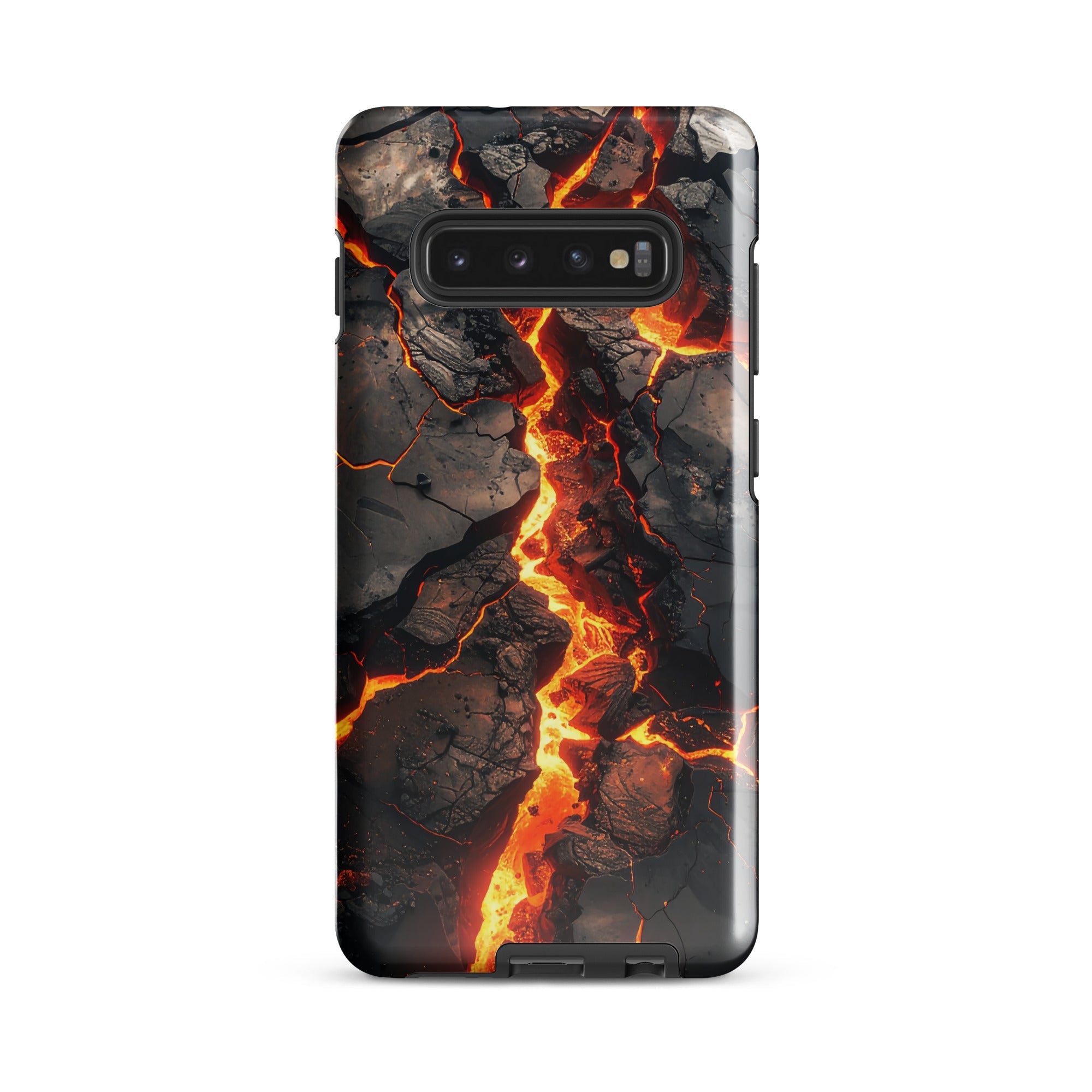 Carcasa resistente para Samsung – Molten Faultline con diseño de roca volcánica - CeluMovil