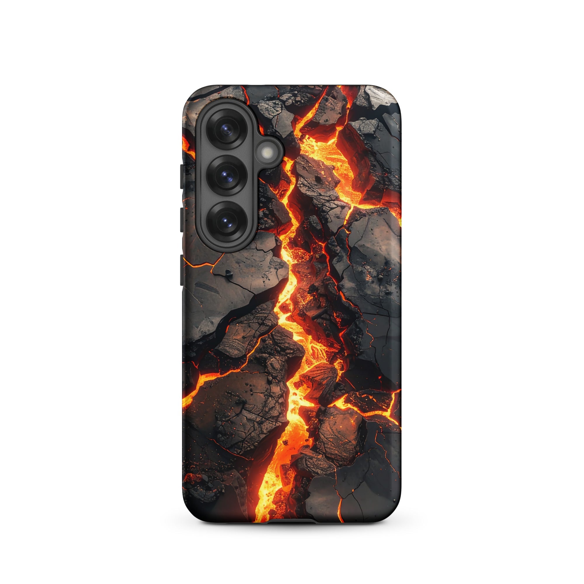 Carcasa resistente para Samsung – Molten Faultline con diseño de roca volcánica - CeluMovil