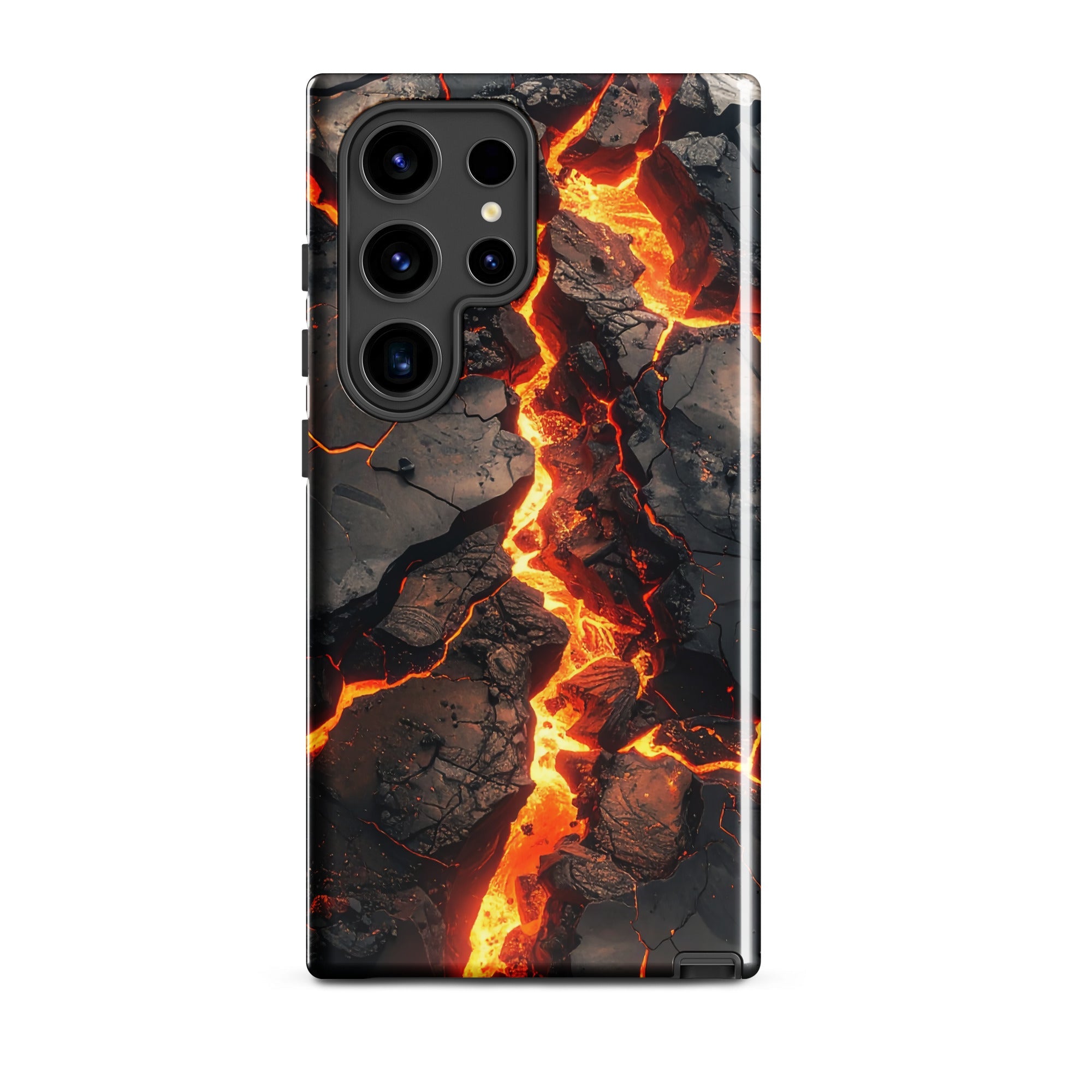 Carcasa resistente para Samsung – Molten Faultline con diseño de roca volcánica - CeluMovil