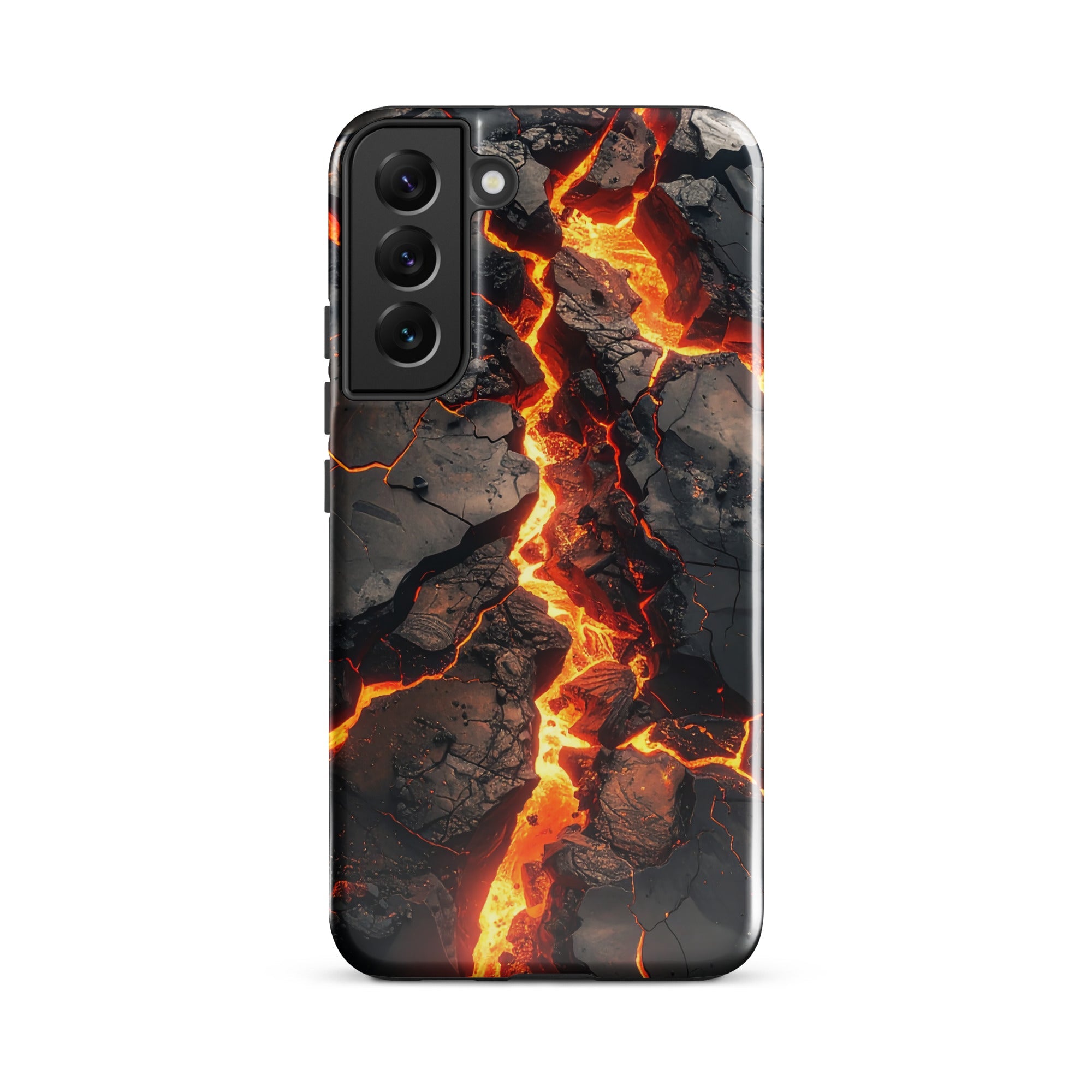 Carcasa resistente para Samsung – Molten Faultline con diseño de roca volcánica - CeluMovil
