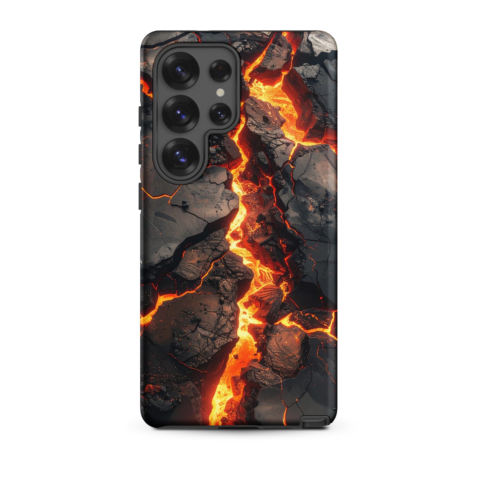 Carcasa resistente para Samsung – Molten Faultline con diseño de roca volcánica - CeluMovil