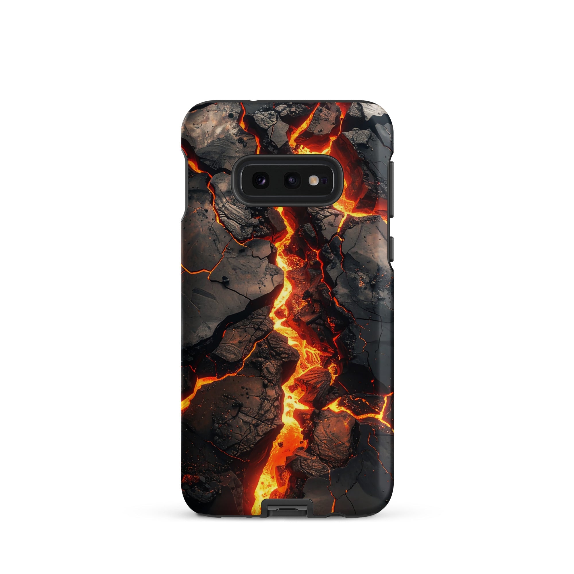 Carcasa resistente para Samsung – Molten Faultline con diseño de roca volcánica - CeluMovil
