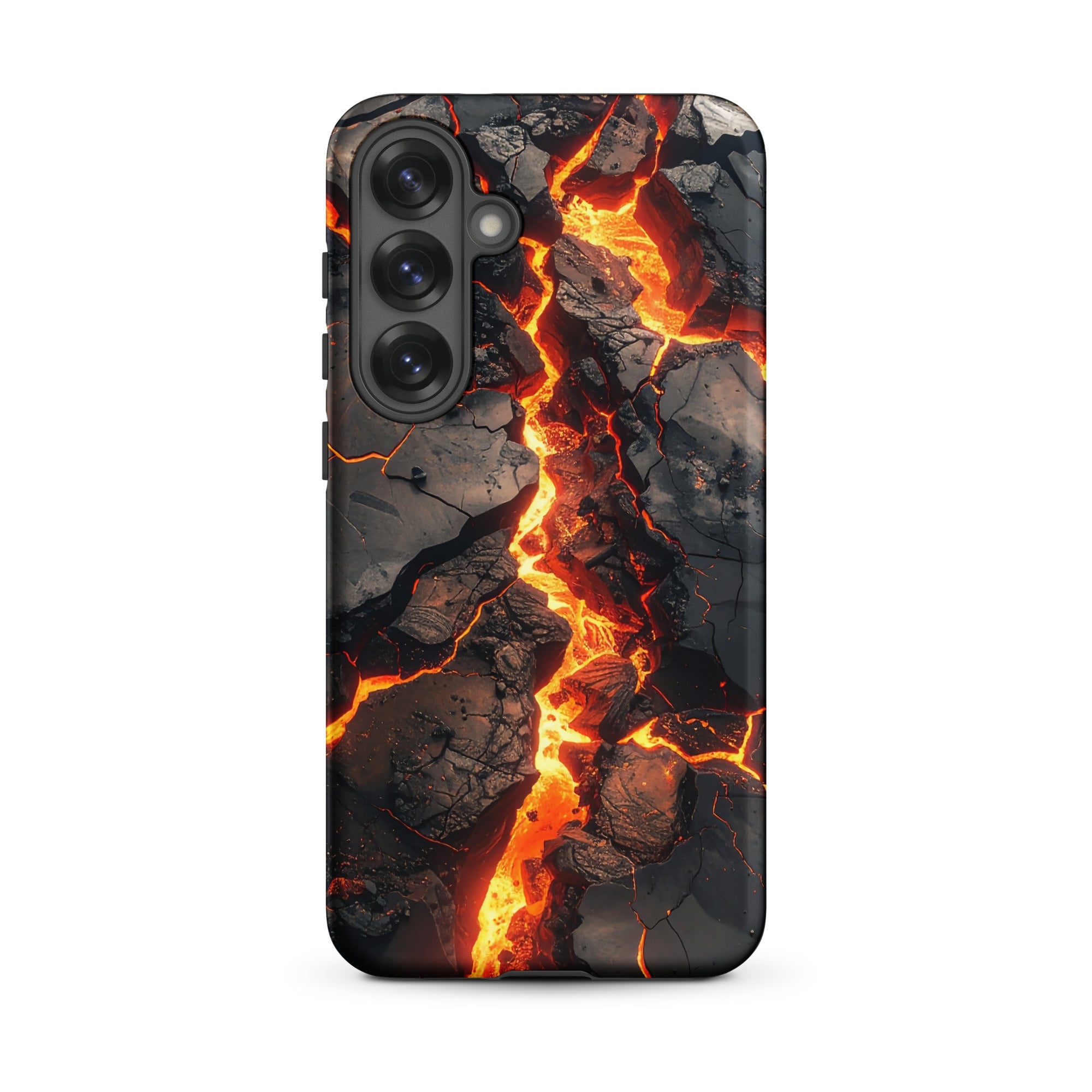 Carcasa resistente para Samsung – Molten Faultline con diseño de roca volcánica - CeluMovil