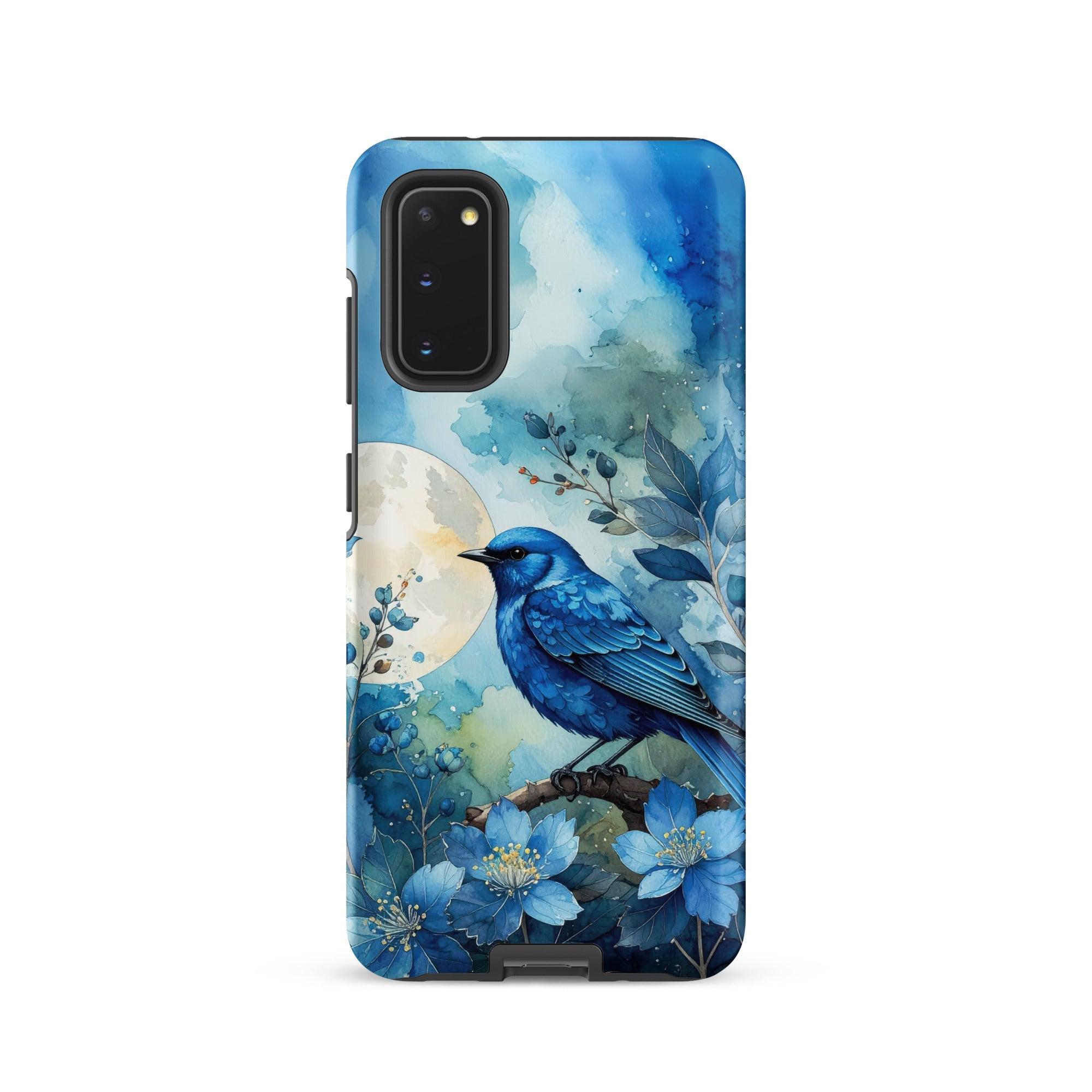 Carcasa resistente para Samsung – Pájaro Azul Crepuscular - CeluMovil