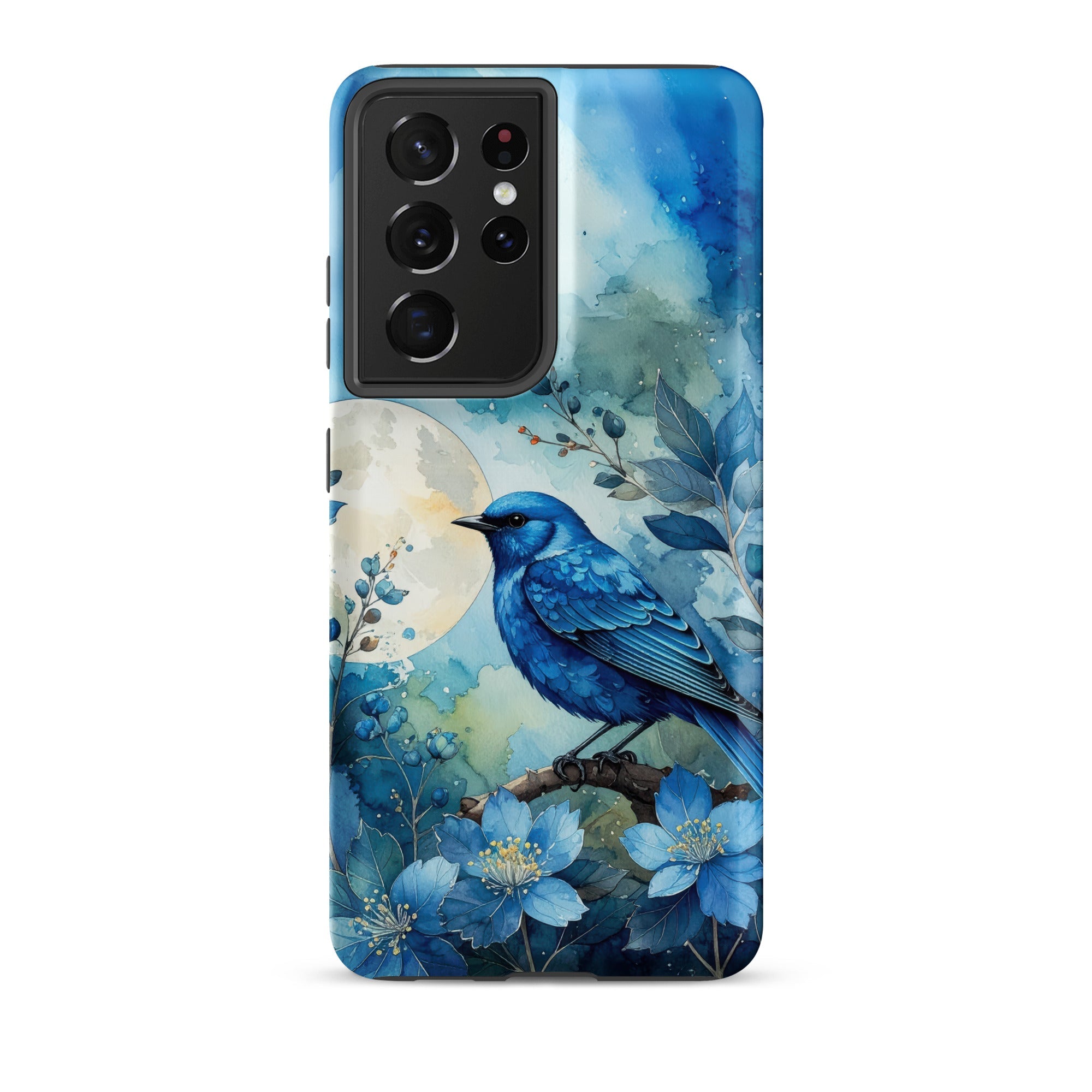 Carcasa resistente para Samsung – Pájaro Azul Crepuscular - CeluMovil
