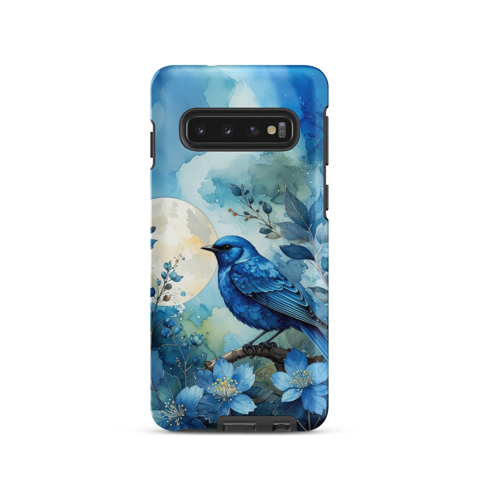 Carcasa resistente para Samsung – Pájaro Azul Crepuscular - CeluMovil