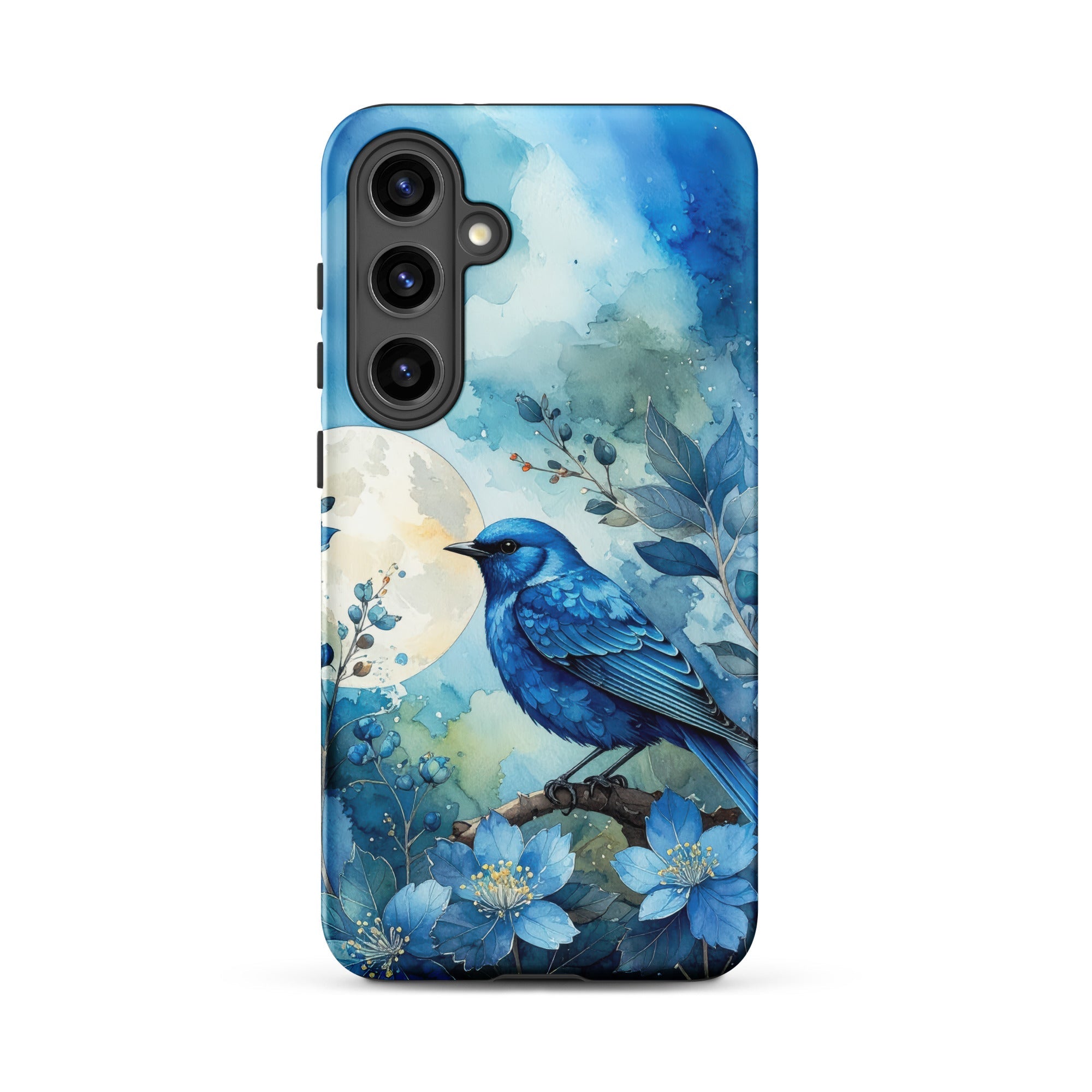 Carcasa resistente para Samsung – Pájaro Azul Crepuscular - CeluMovil