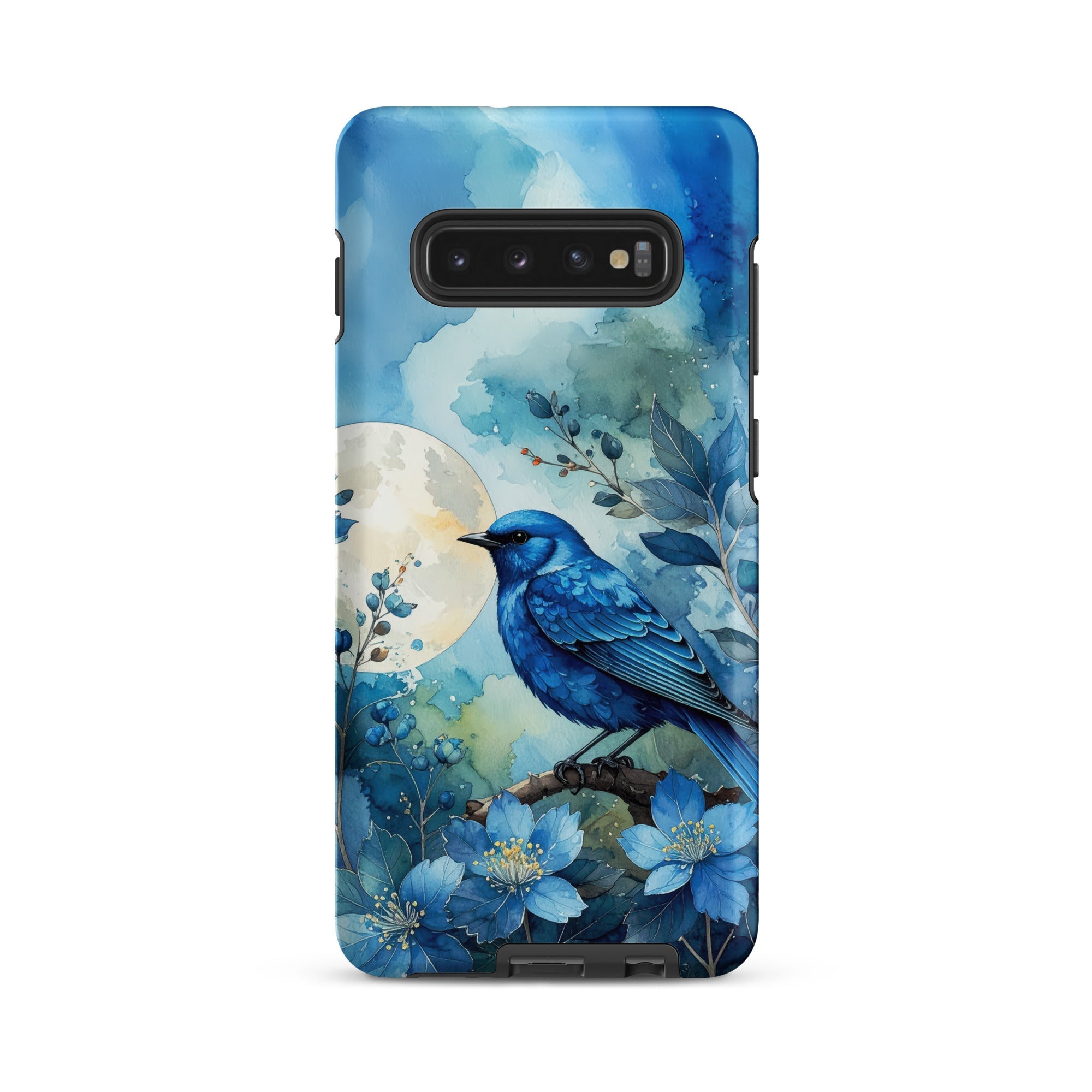 Carcasa resistente para Samsung – Pájaro Azul Crepuscular - CeluMovil